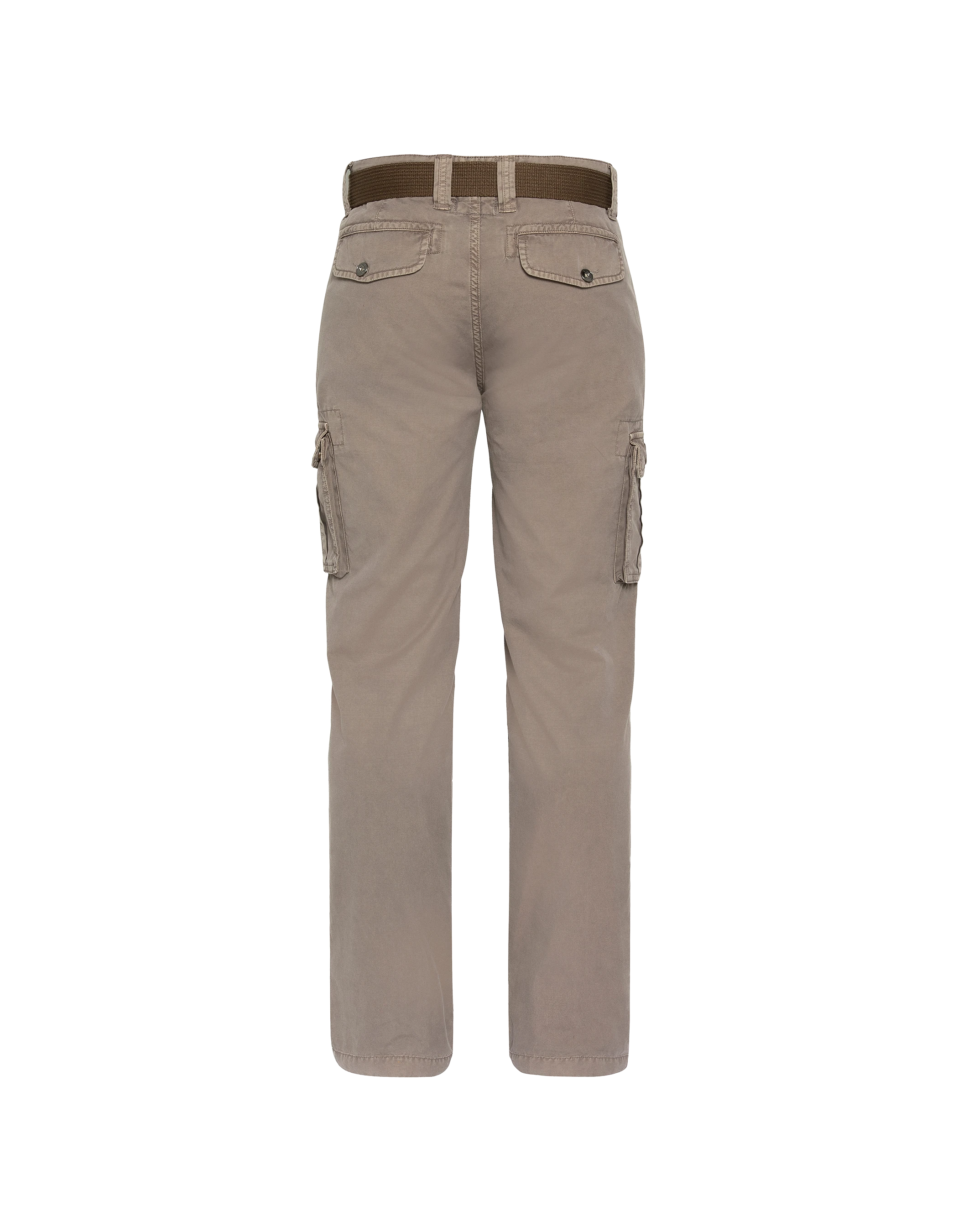 Khakifarbene Cargohose mit mehreren Taschen-2