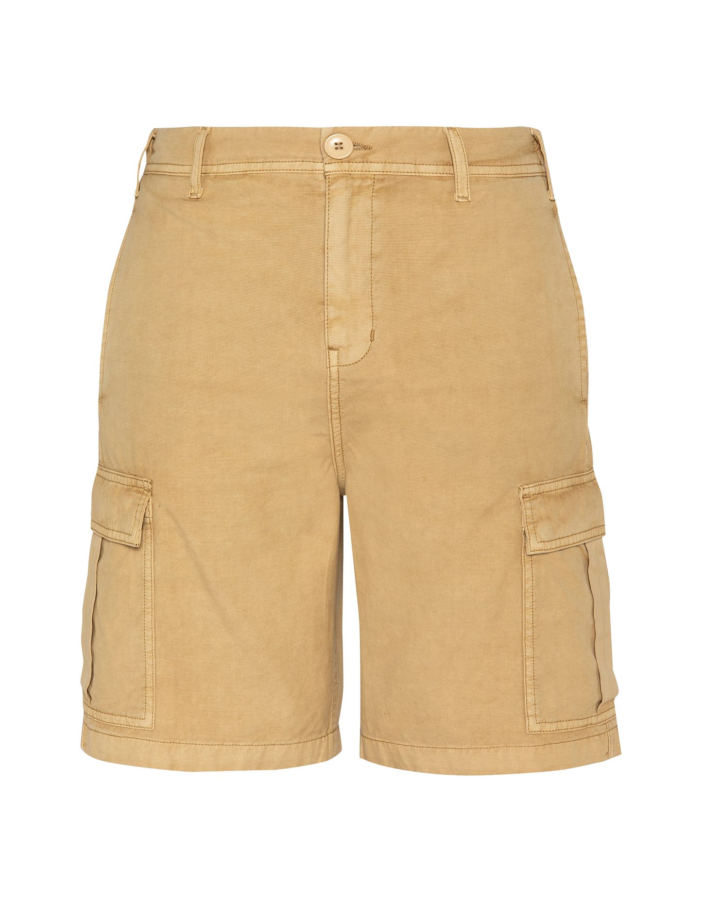 Beige Army-Shorts mit mehreren Taschen