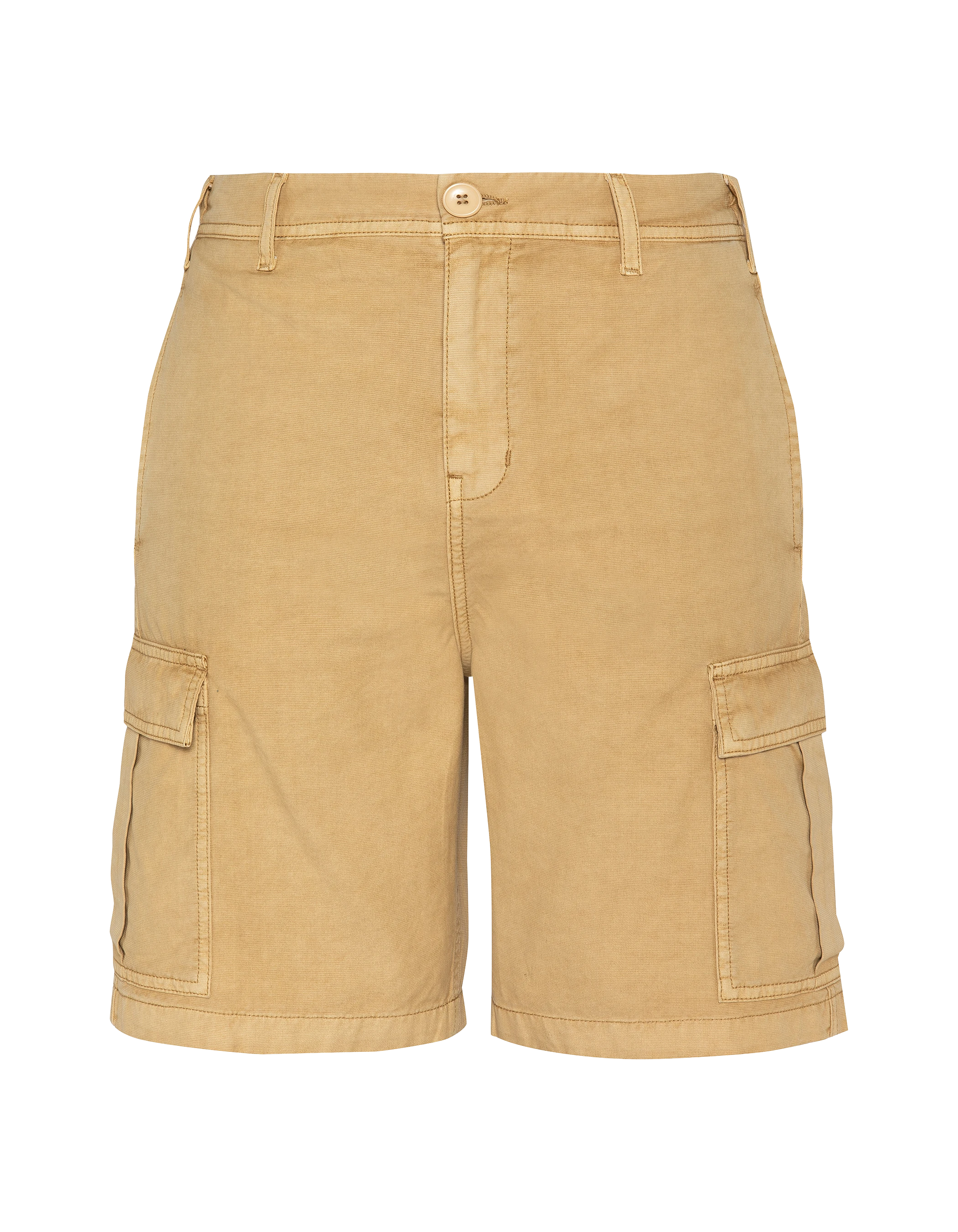 Beige Army-Shorts mit mehreren Taschen-1