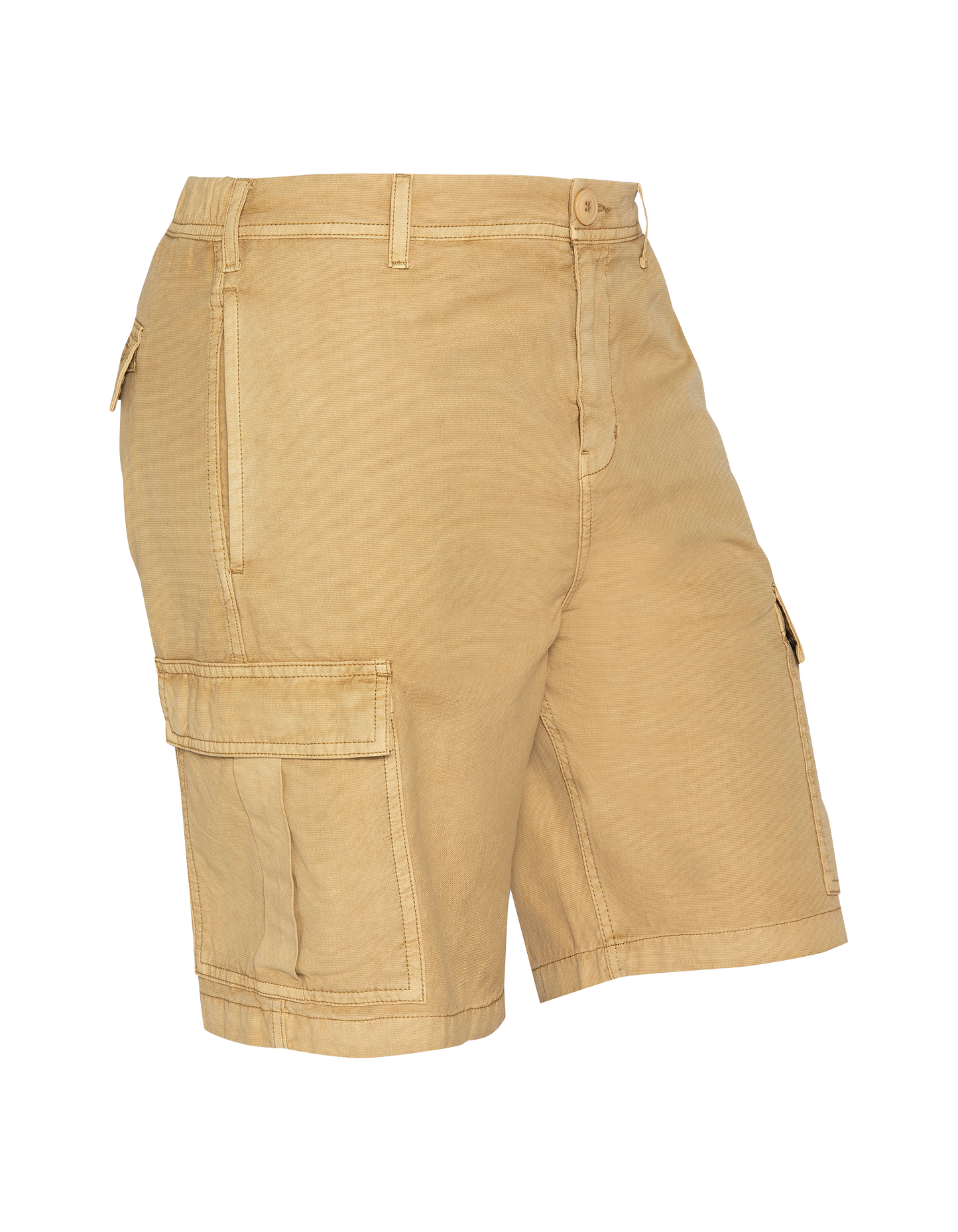 Beige Army-Shorts mit mehreren Taschen