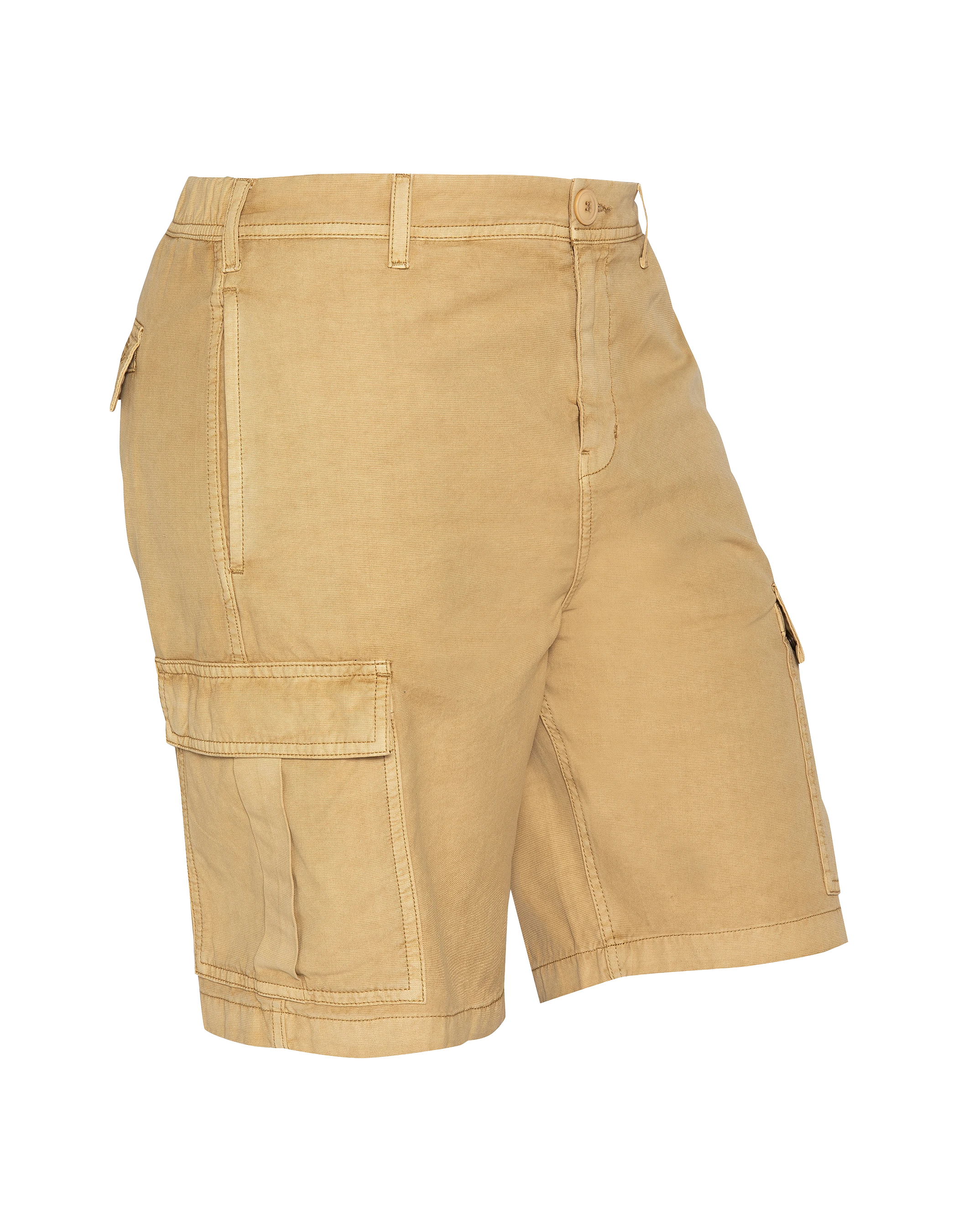 Beige Army-Shorts mit mehreren Taschen-3