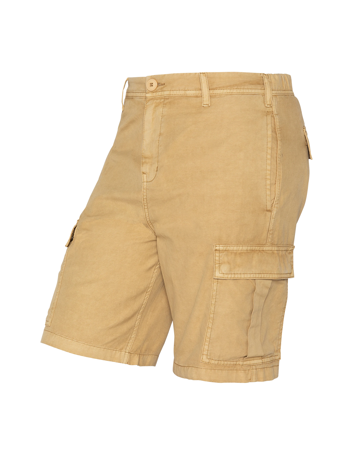 Beige Army-Shorts mit mehreren Taschen