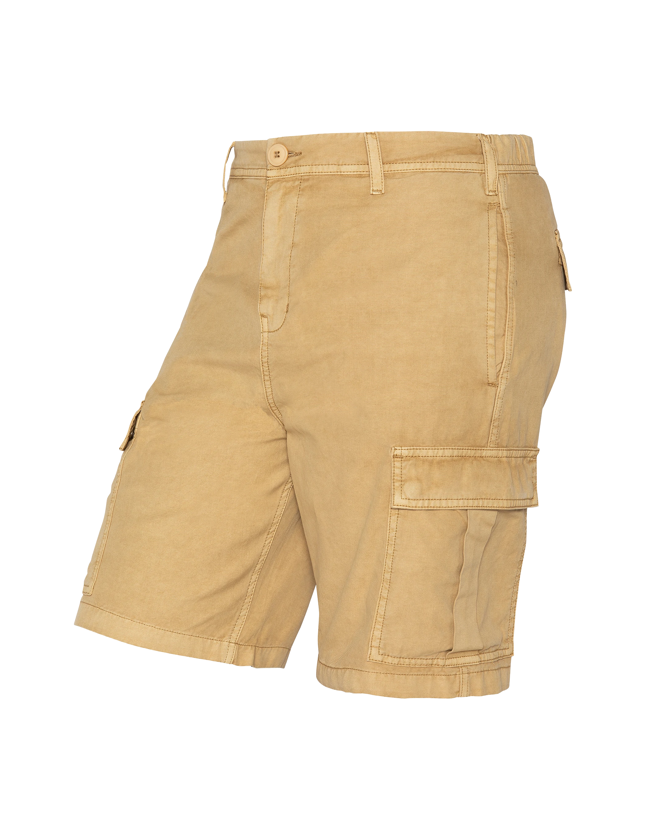Beige Army-Shorts mit mehreren Taschen-4
