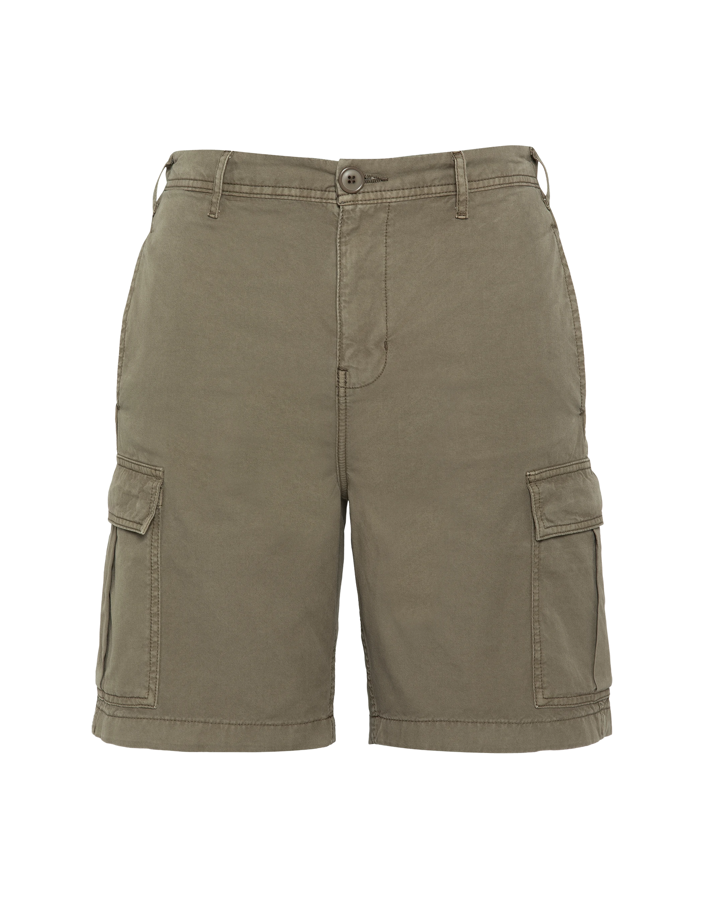 Olivgrüne Army-Shorts mit mehreren Taschen