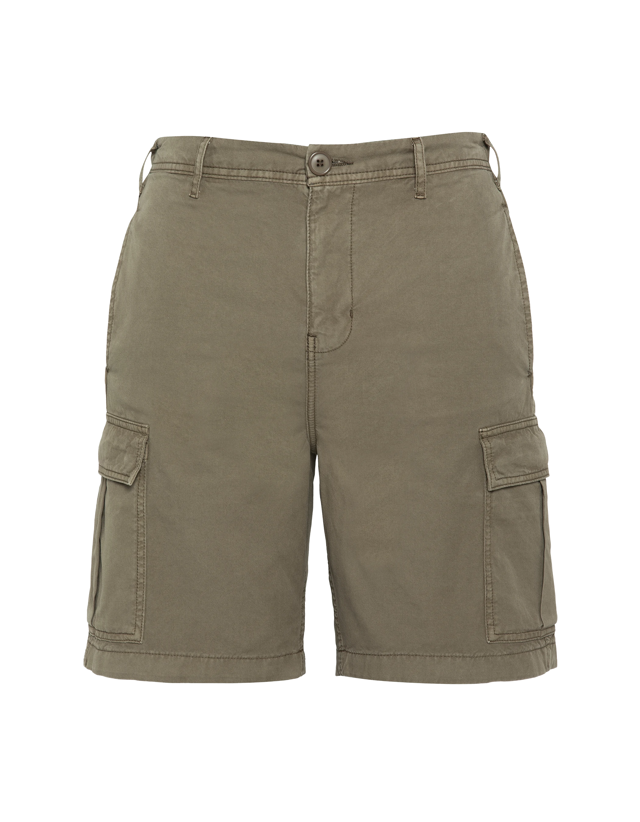 Olivgrüne Army-Shorts mit mehreren Taschen-2