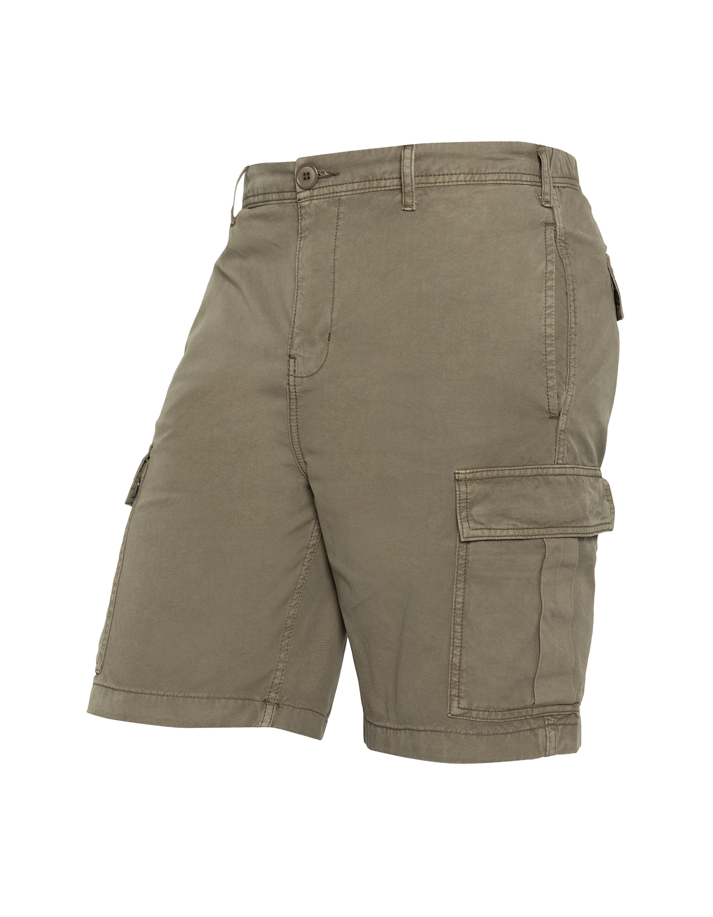 Olivgrüne Army-Shorts mit mehreren Taschen