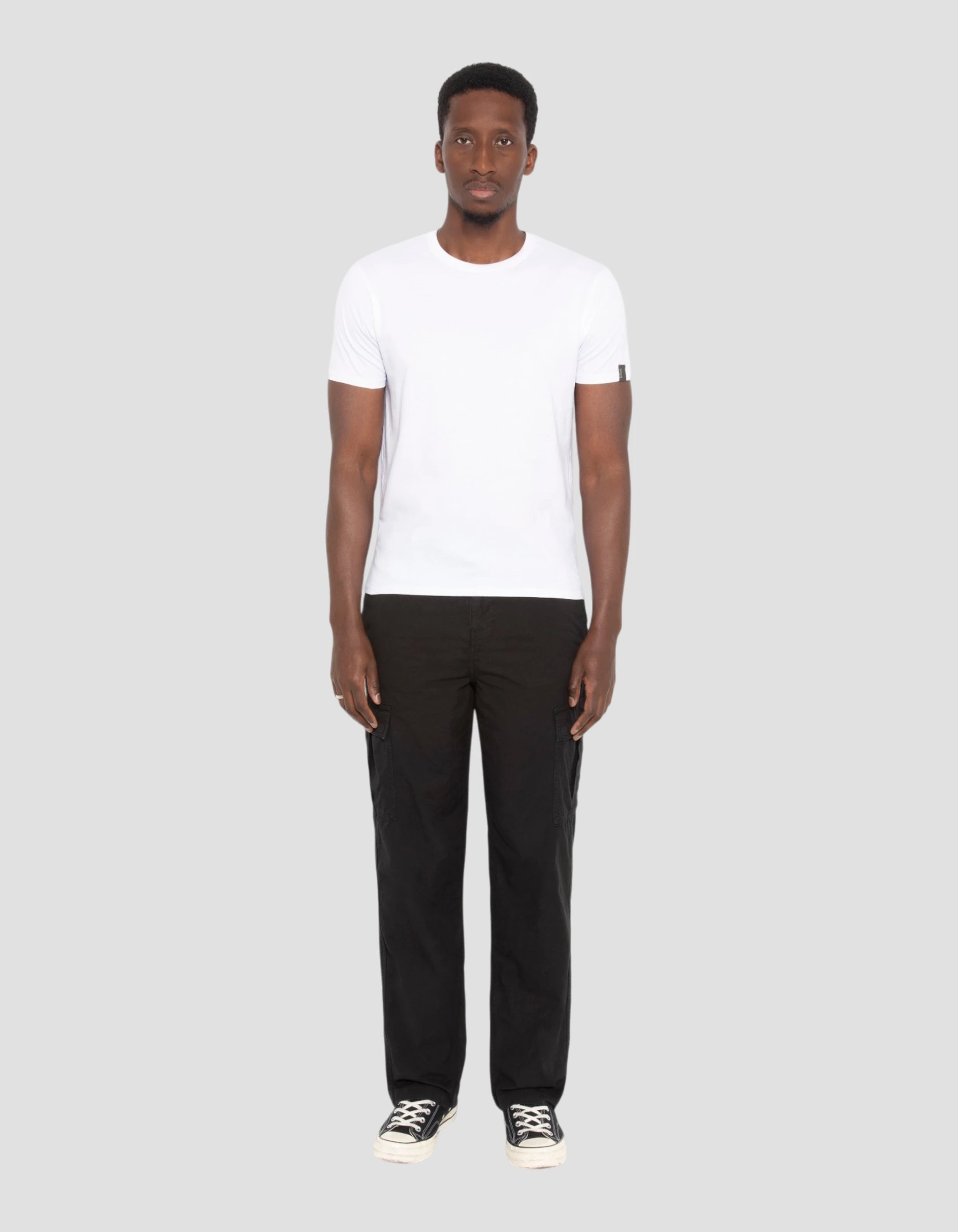 Schwarze Armeehose mit mehreren Taschen-4
