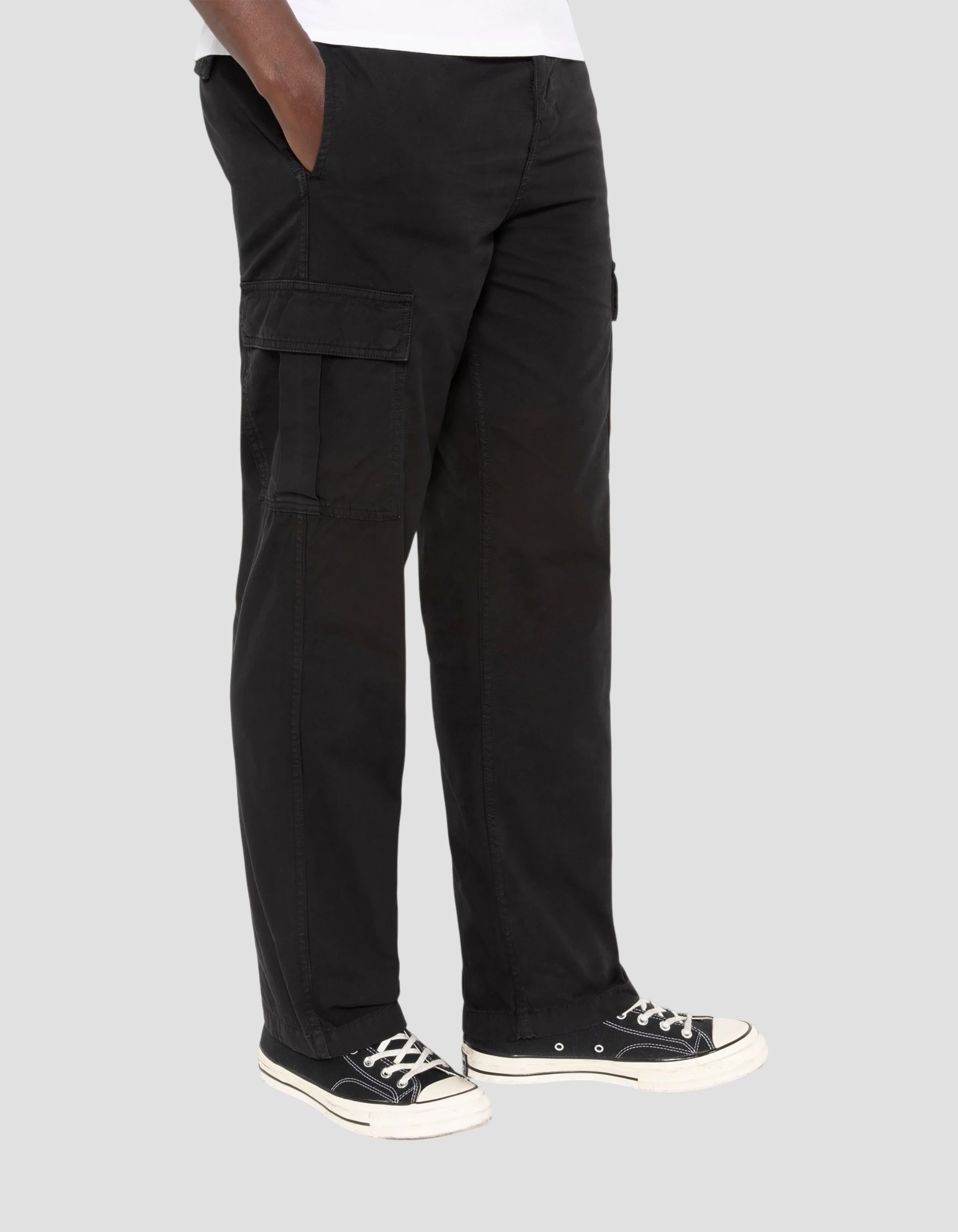 Schwarze Armeehose mit mehreren Taschen-3