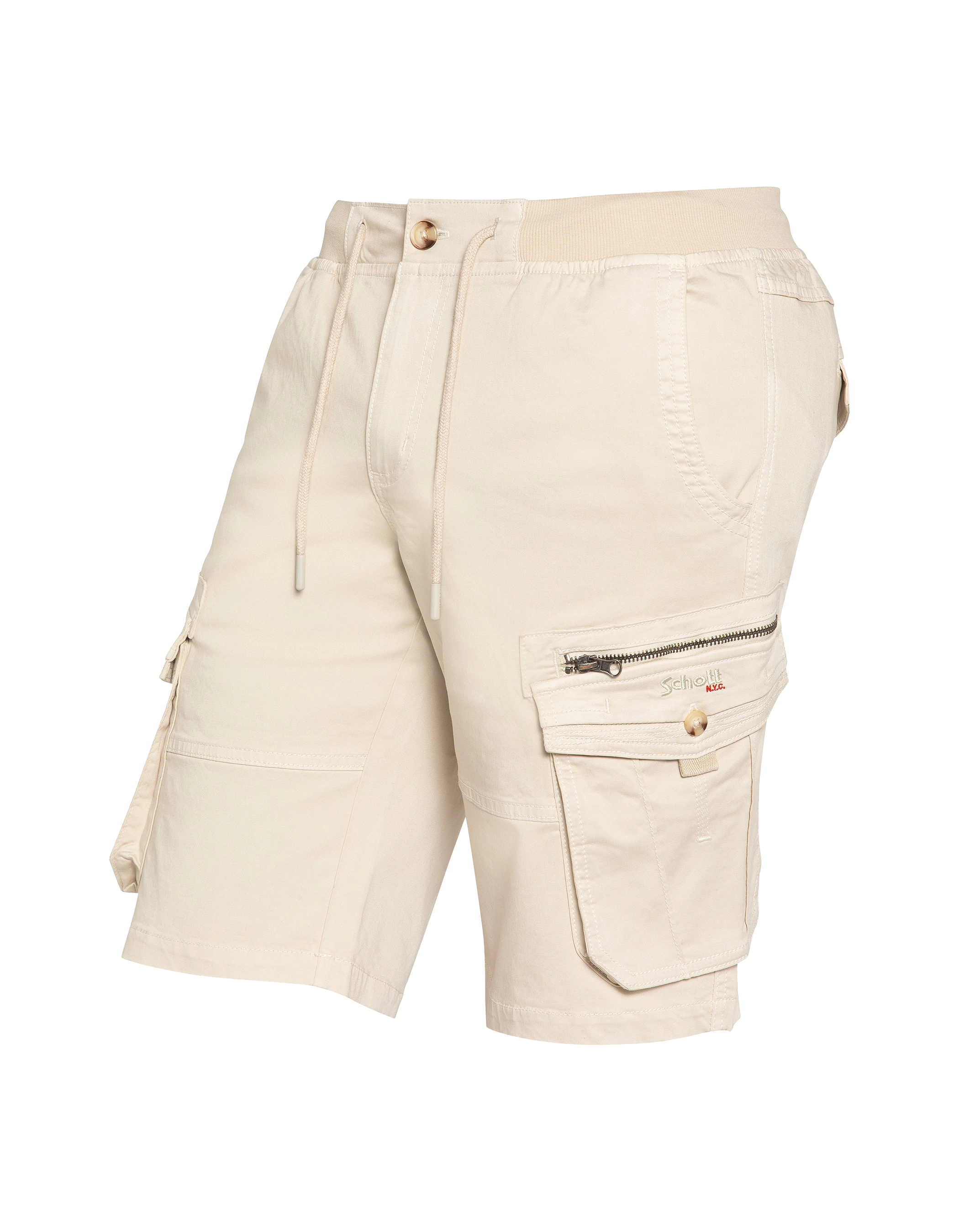 Beige army shorts-3