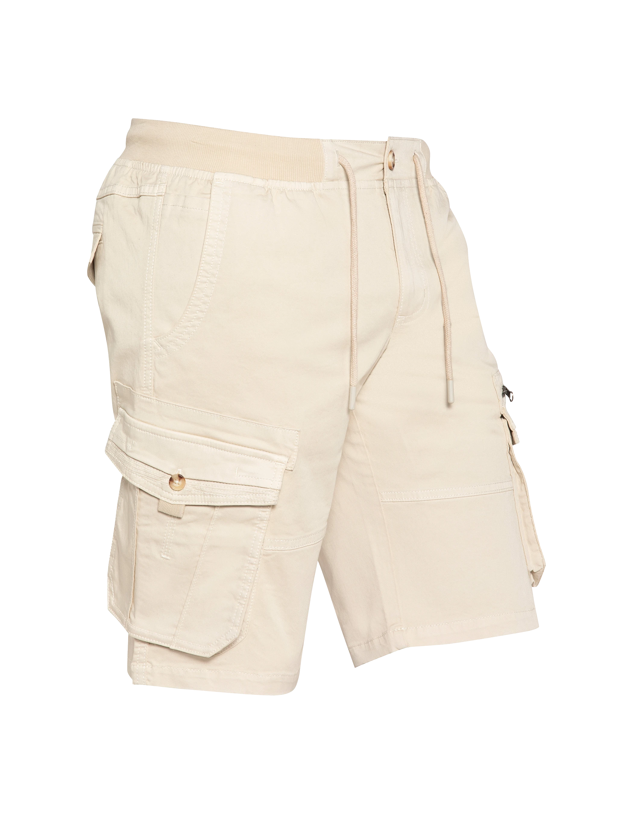 Beige army shorts-4