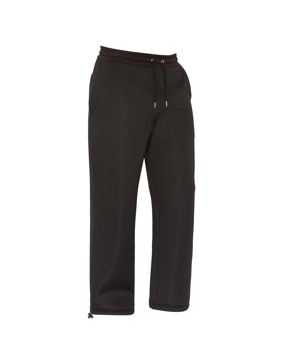 Black neoprene jogging pants