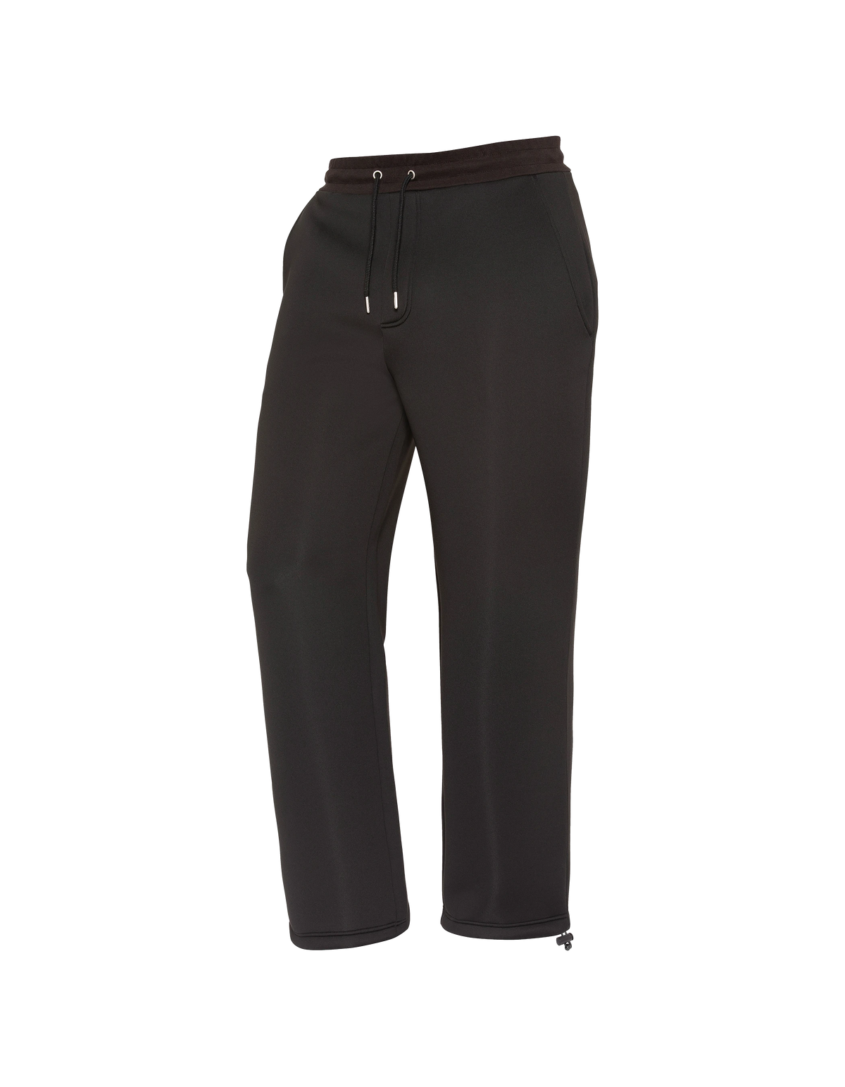 Black neoprene jogging pants