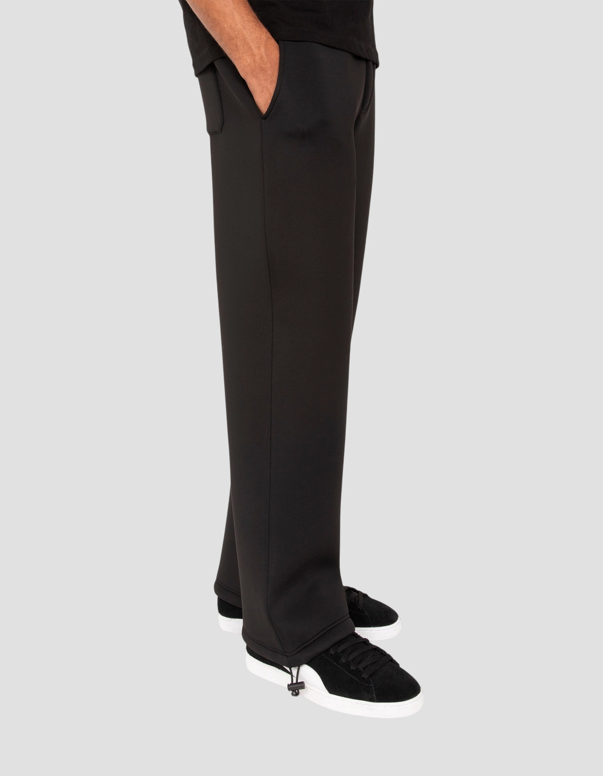 Black neoprene jogging pants-1