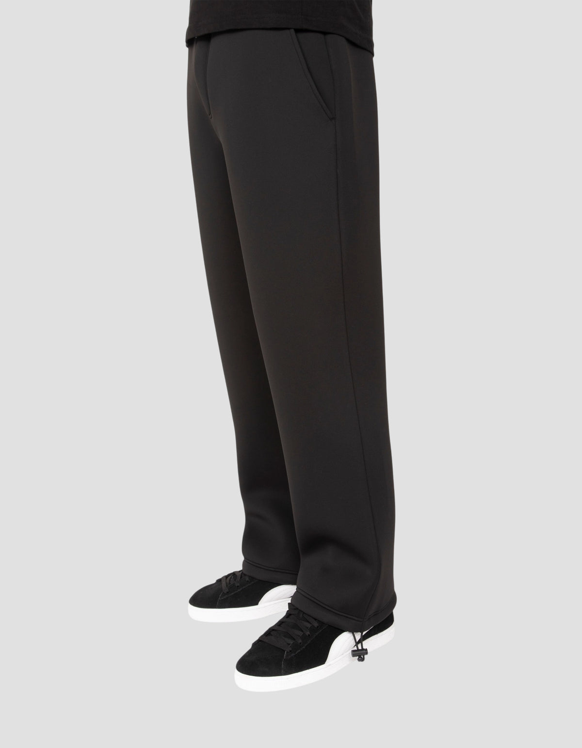 Black neoprene jogging pants-3