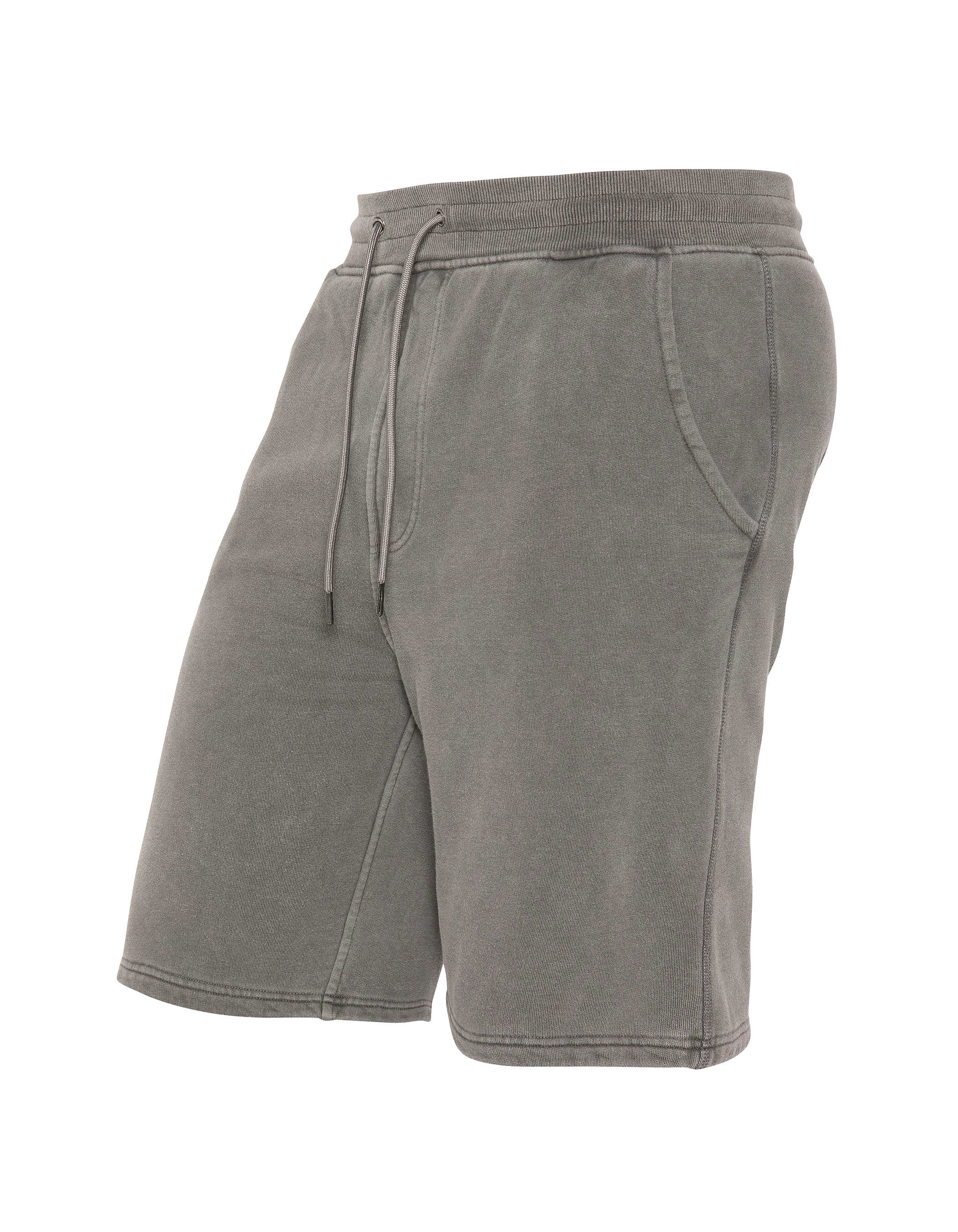 Short de survêtement charbon effet délavé-4