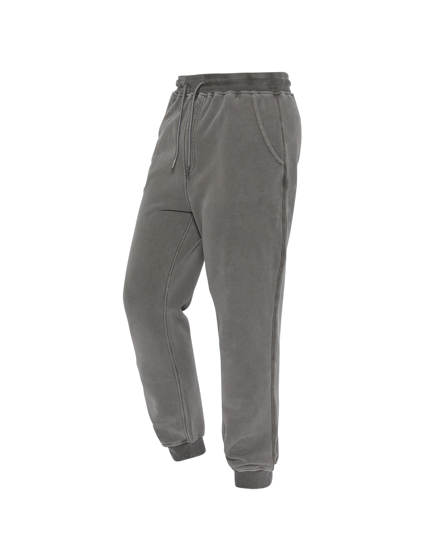 Pantalon de survêtement charbon, effet délavé