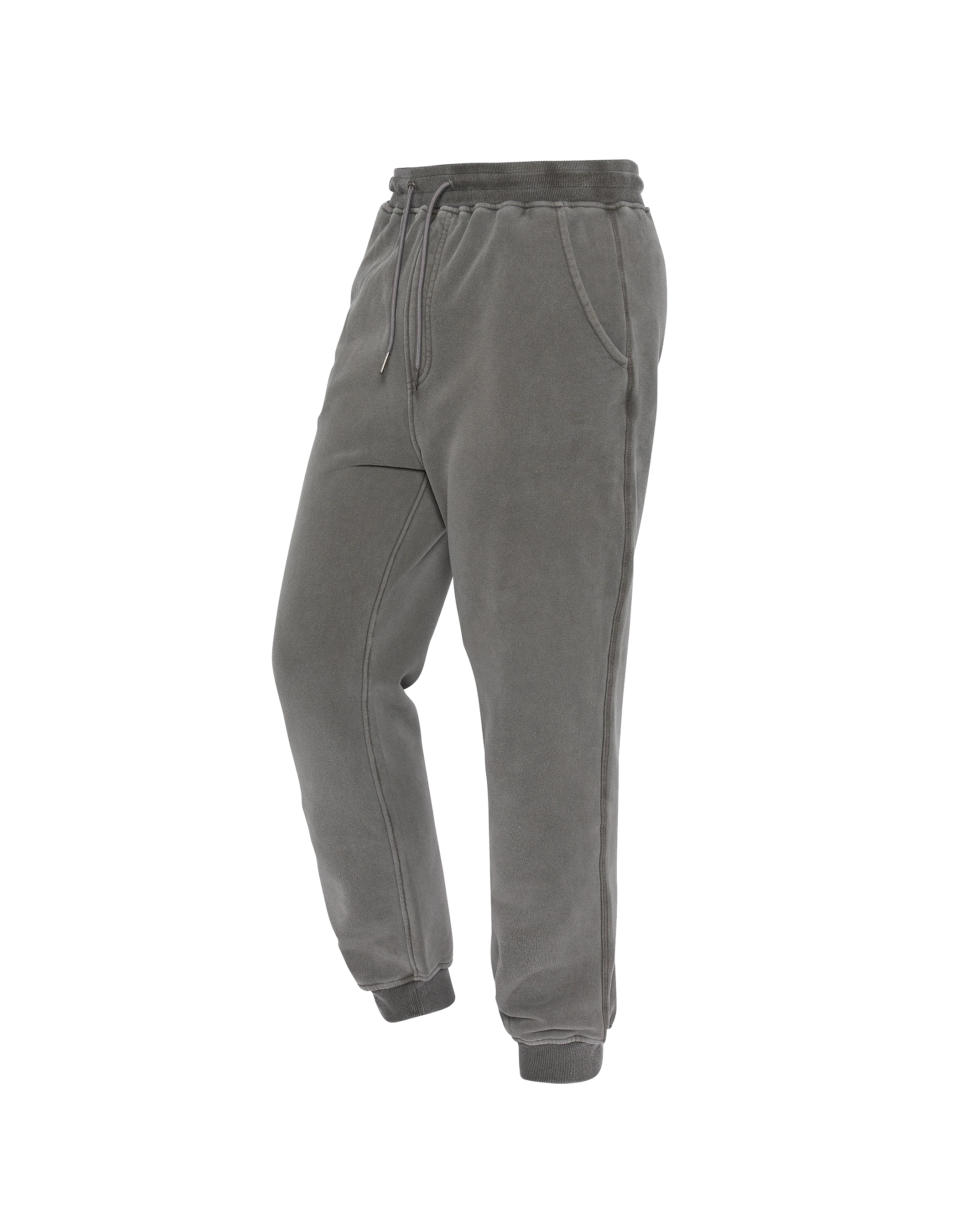 Pantalon de survêtement charbon, effet délavé-6