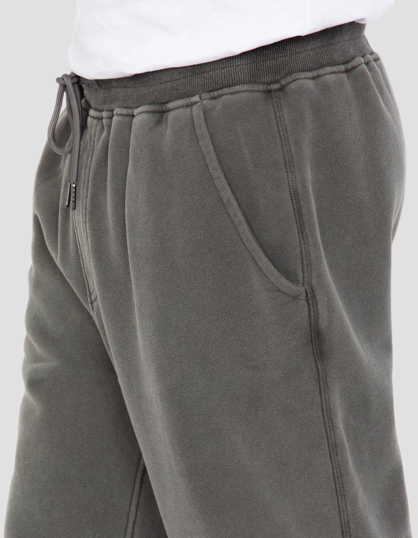 Pantalon de survêtement charbon, effet délavé