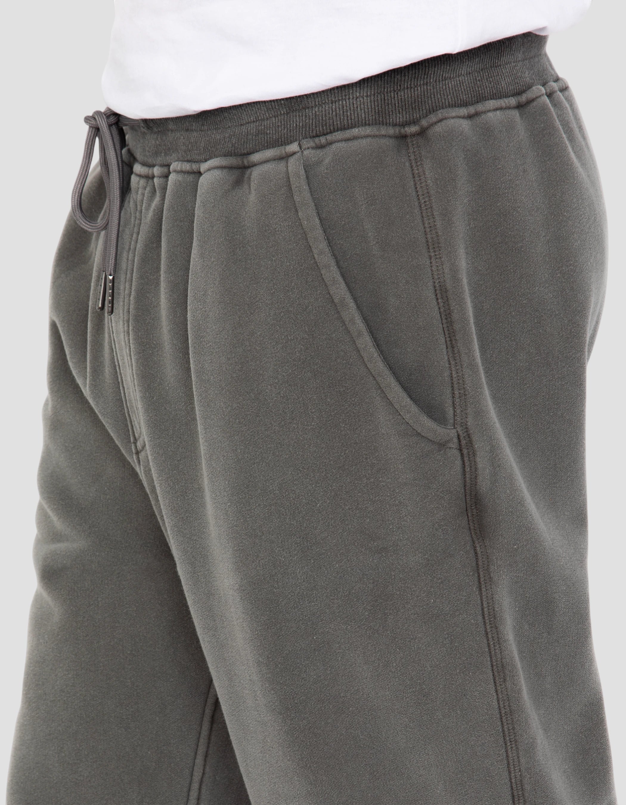 Pantalon de survêtement charbon, effet délavé-3