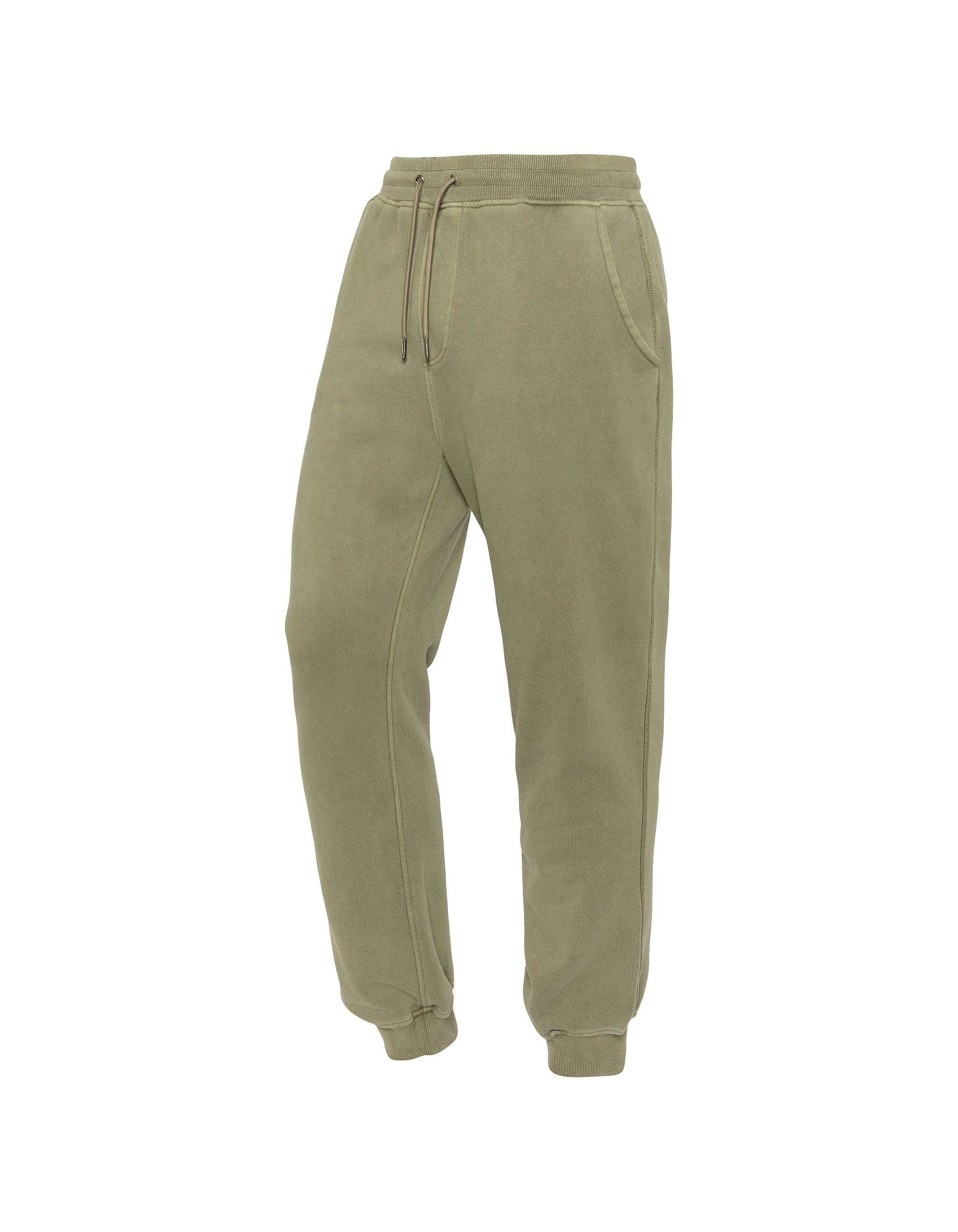 Khaki Tracksuit Hosen, verblasste Effekt-4