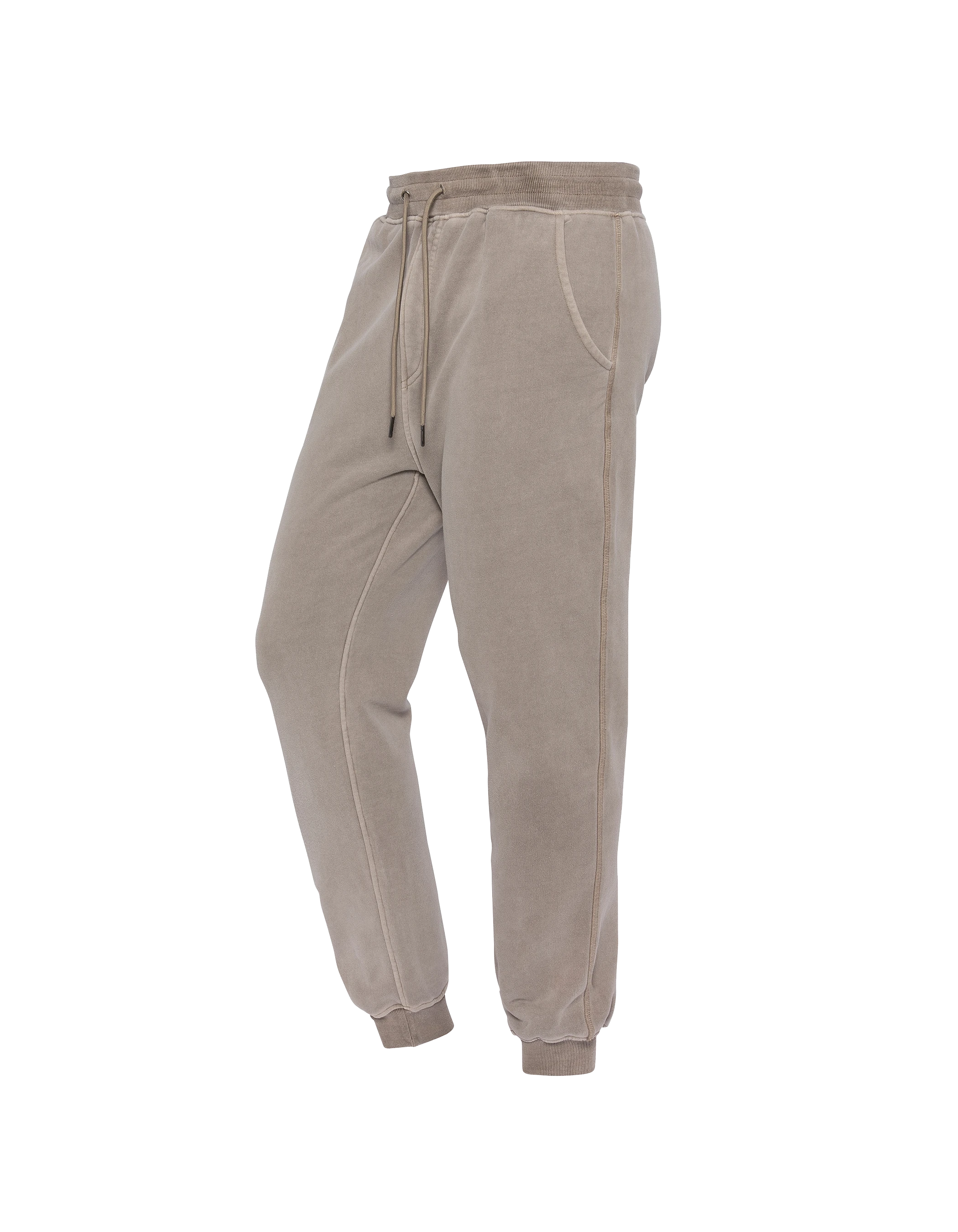 Pantalon de survêtement taupe, effet délavé-6