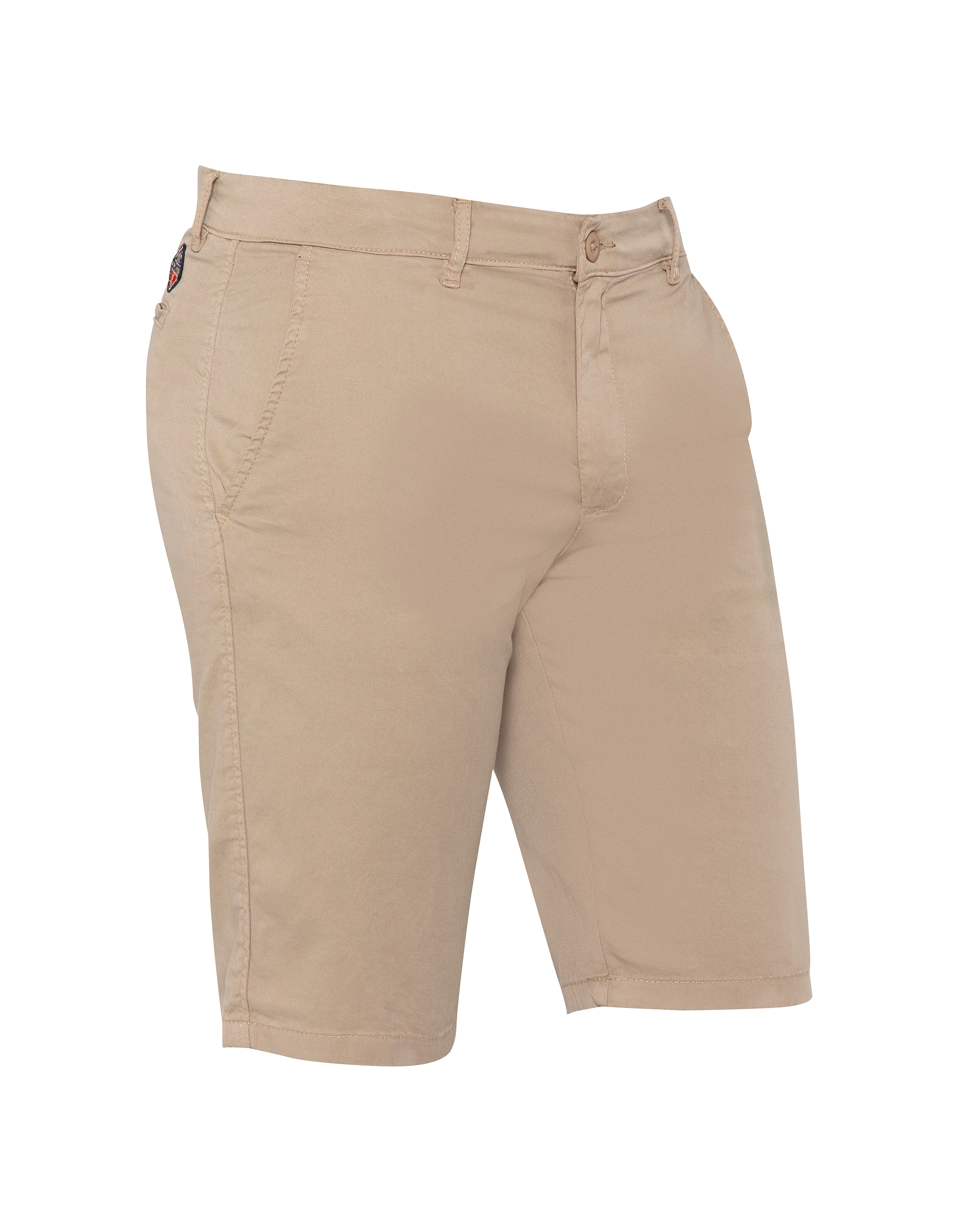 Beige Chino Shorts-3