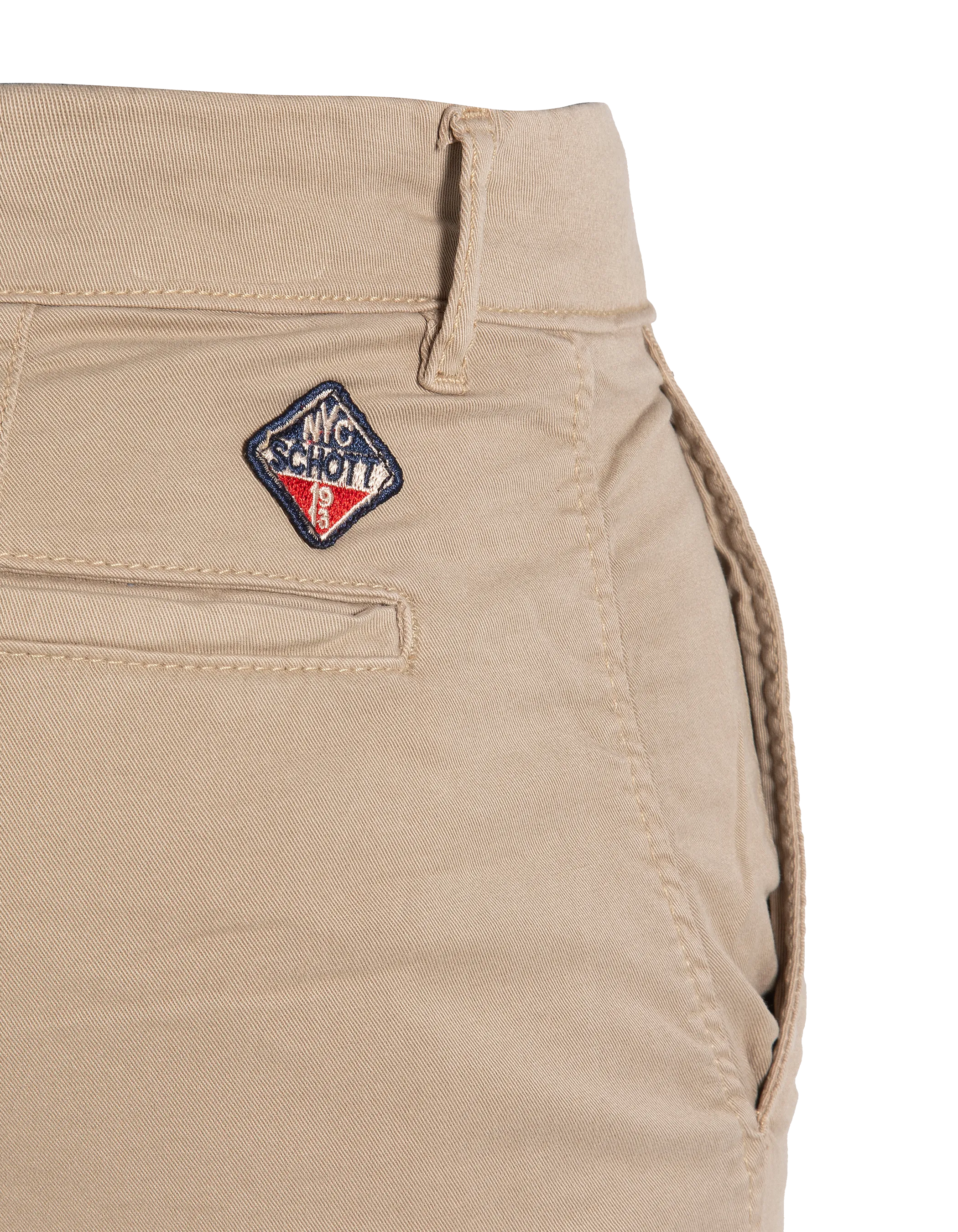Beige Chino Shorts-5