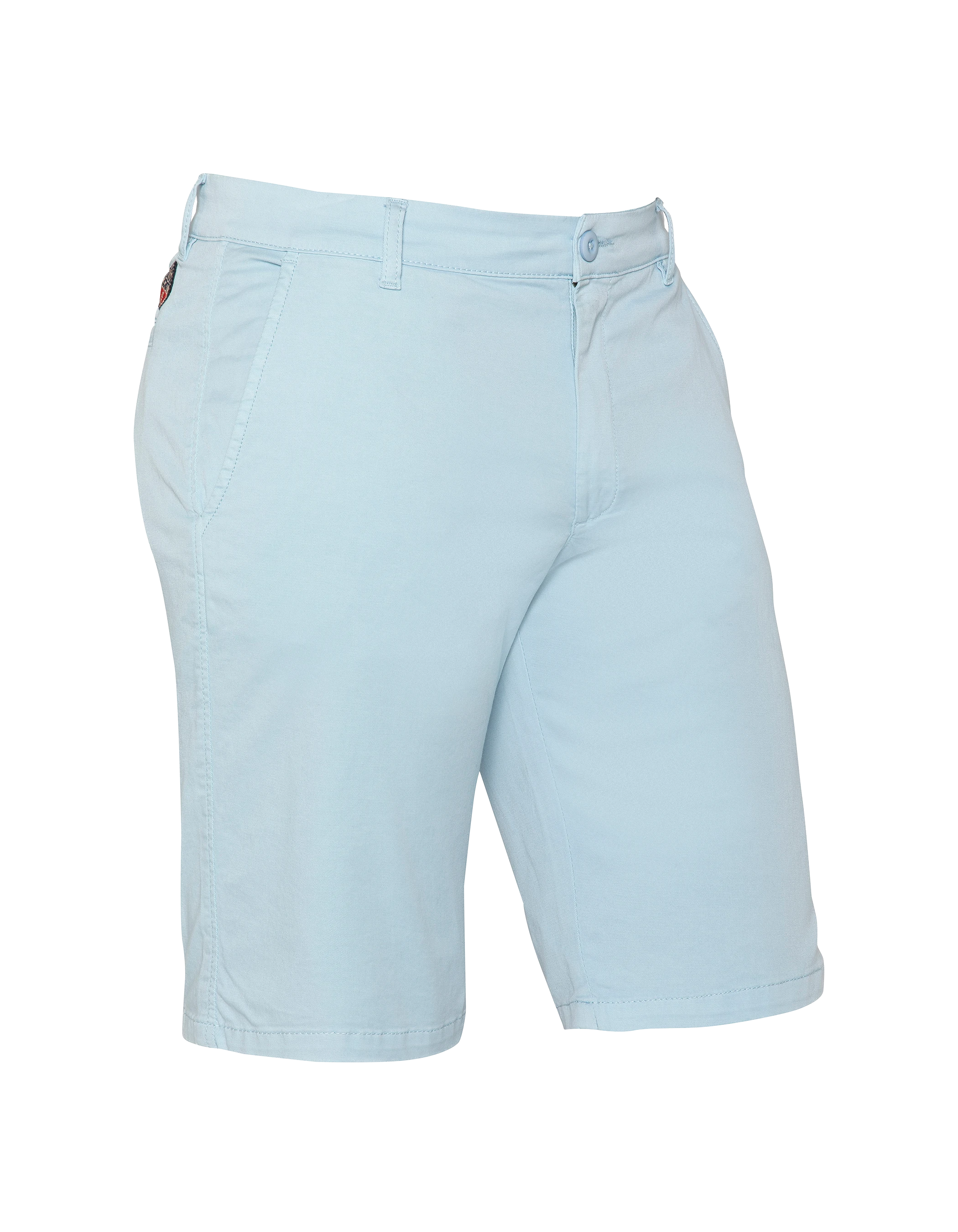 Himmelblaue Chino-Shorts-3