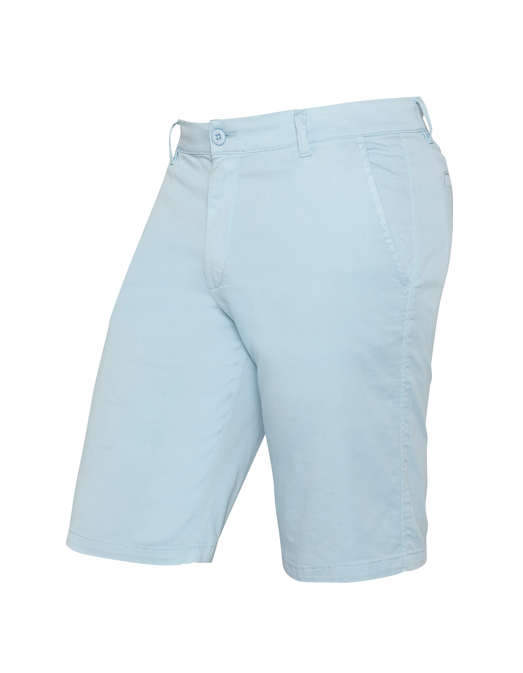 Himmelblaue Chino-Shorts-4