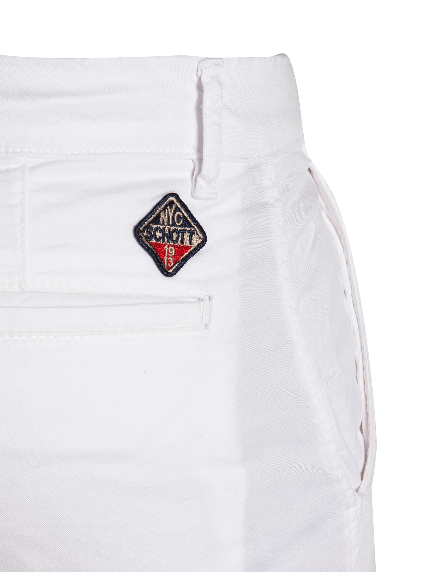 Short chino blanc