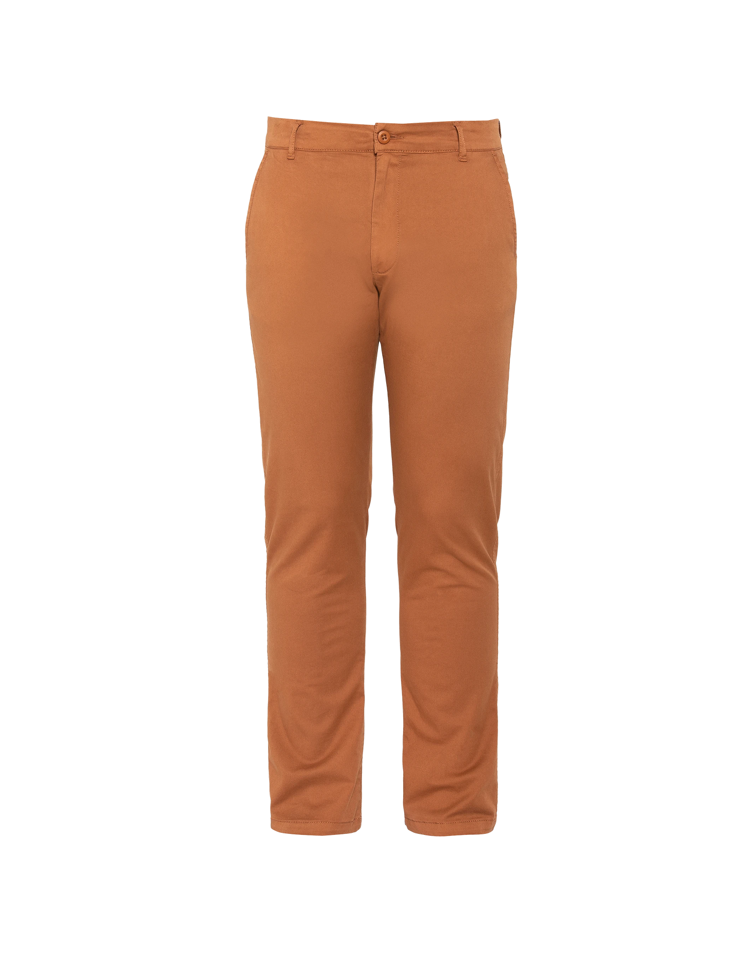 Tabakfarbene Chinohose