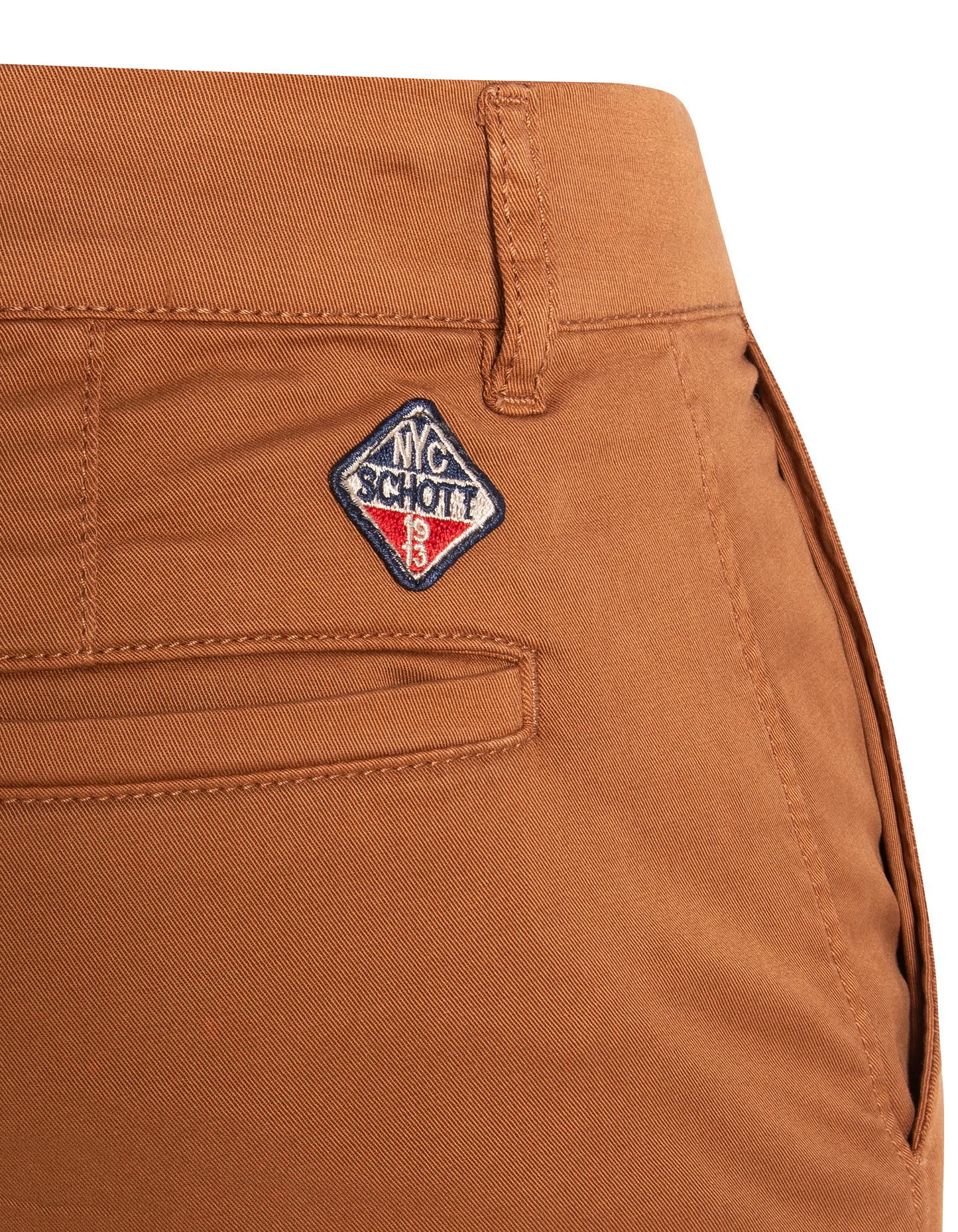 Tabakfarbene Chinohose