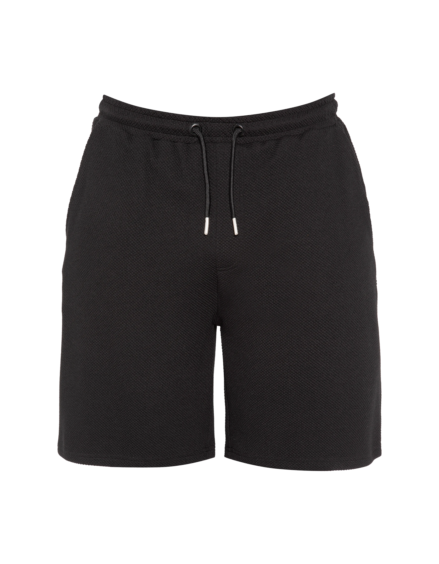 Shorts neri effetto goffrato