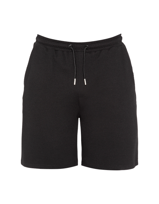 Short noir effet gaufré