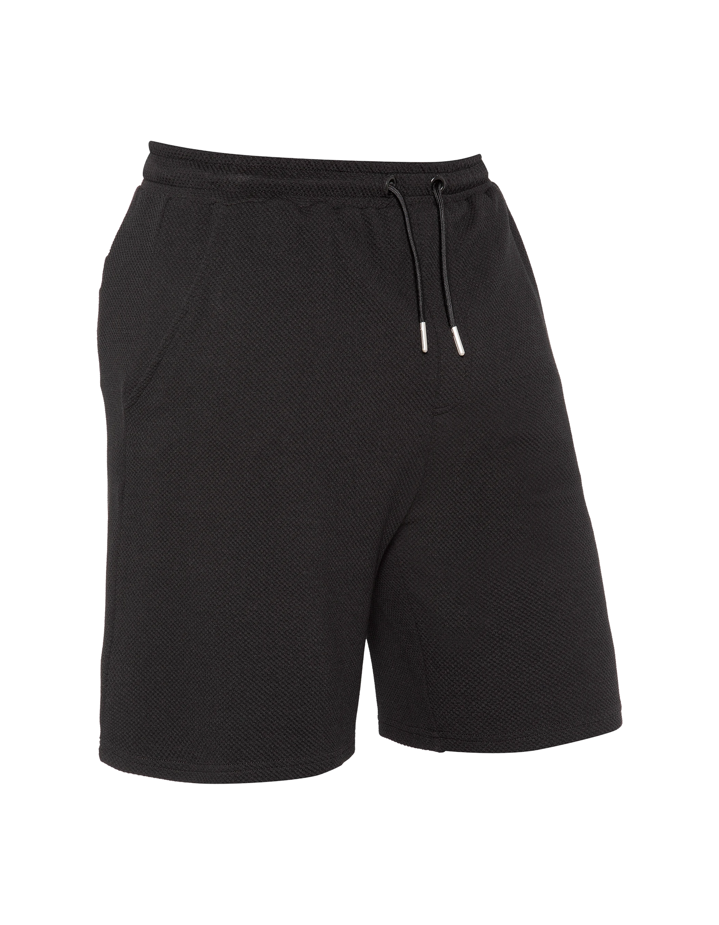 Shorts neri effetto goffrato