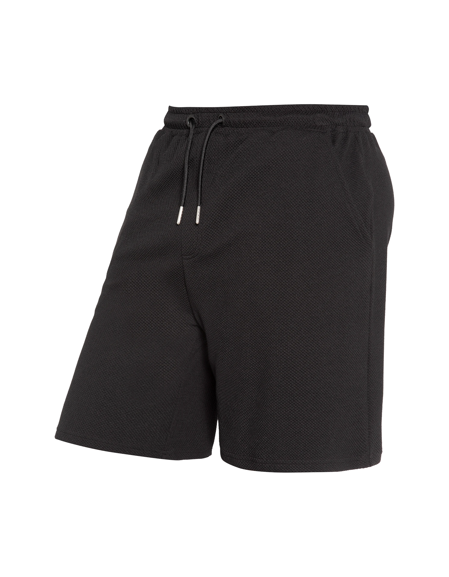 Shorts neri effetto goffrato