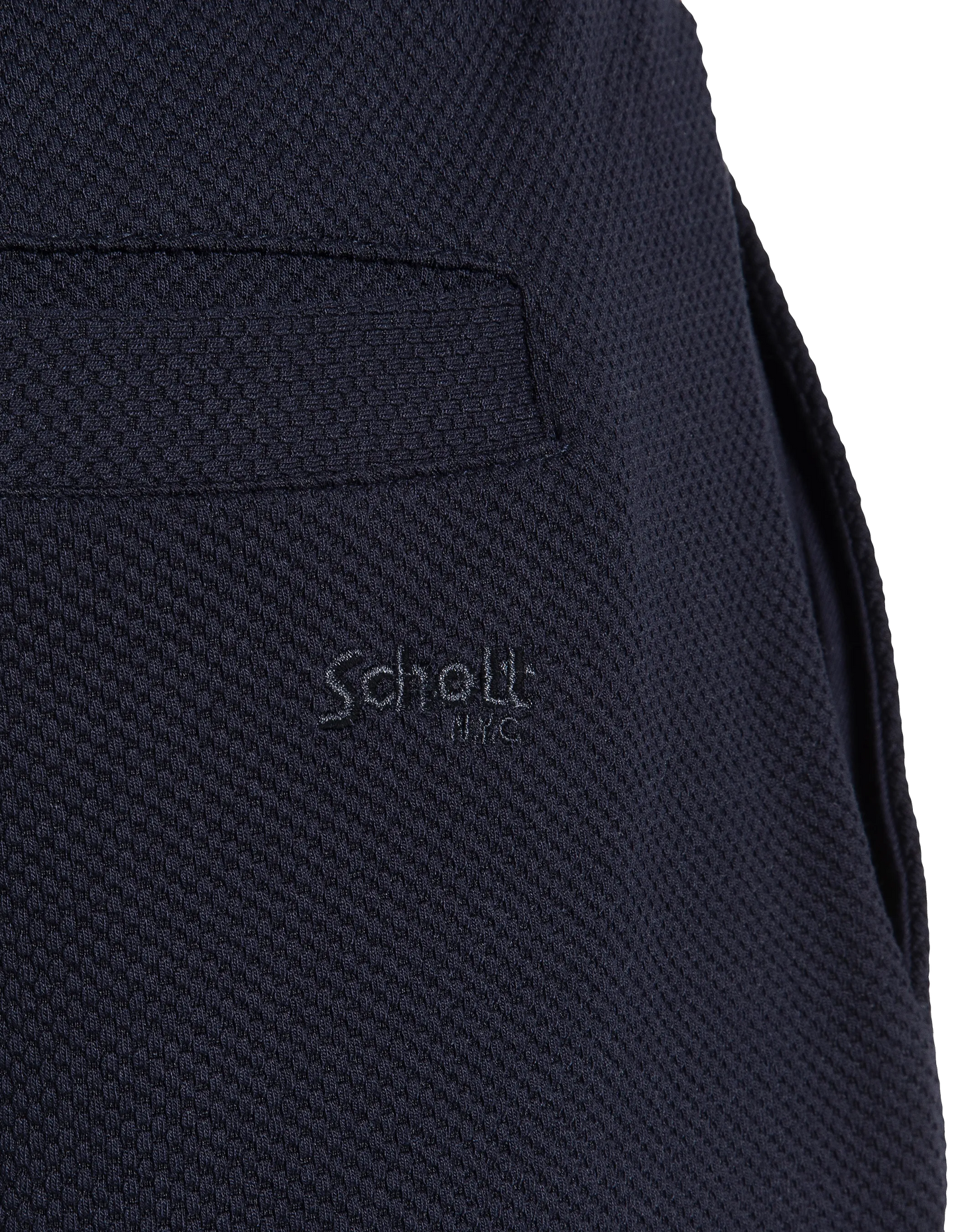 Short bleu marine effet gaufré