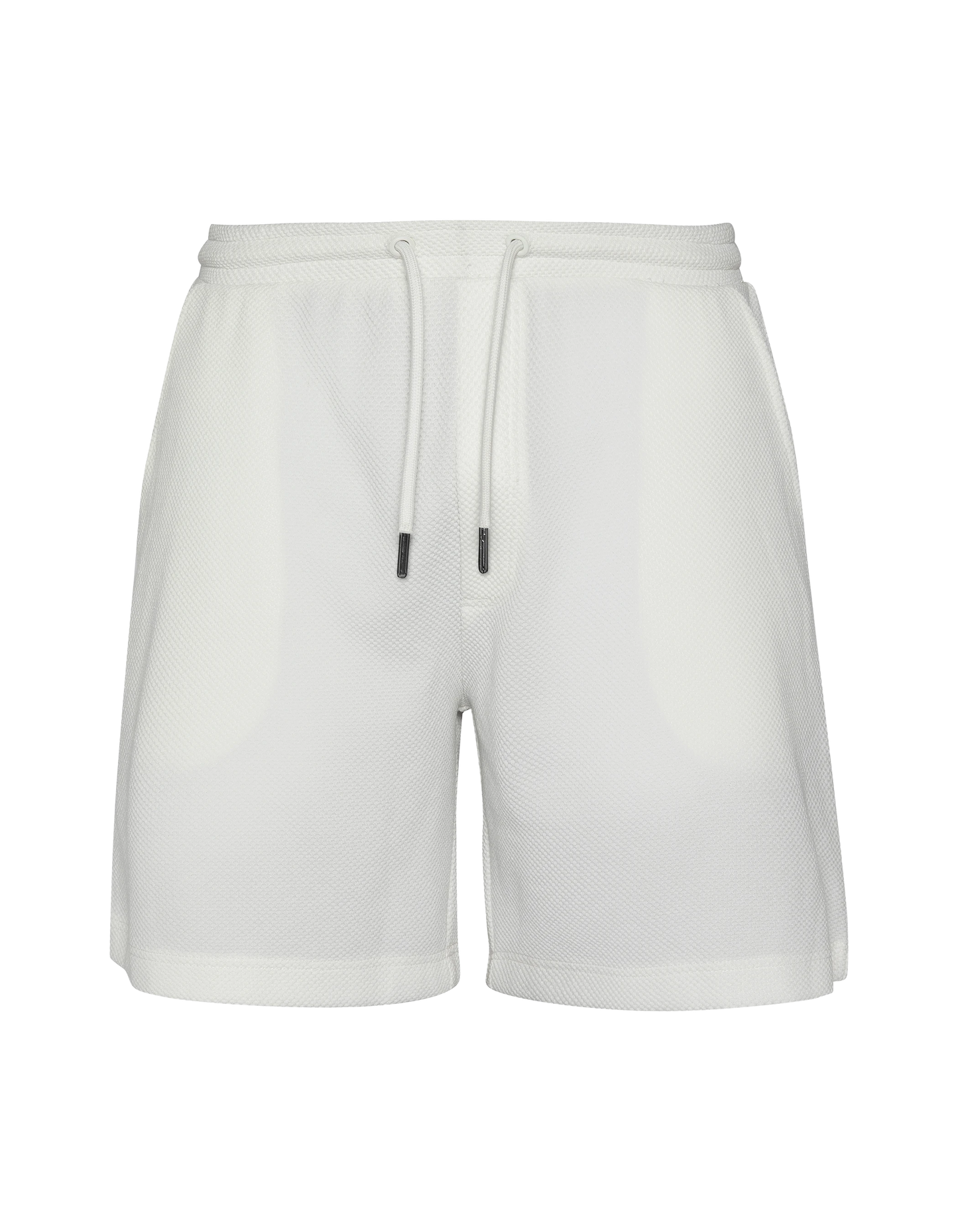 White shorts waffle knit
