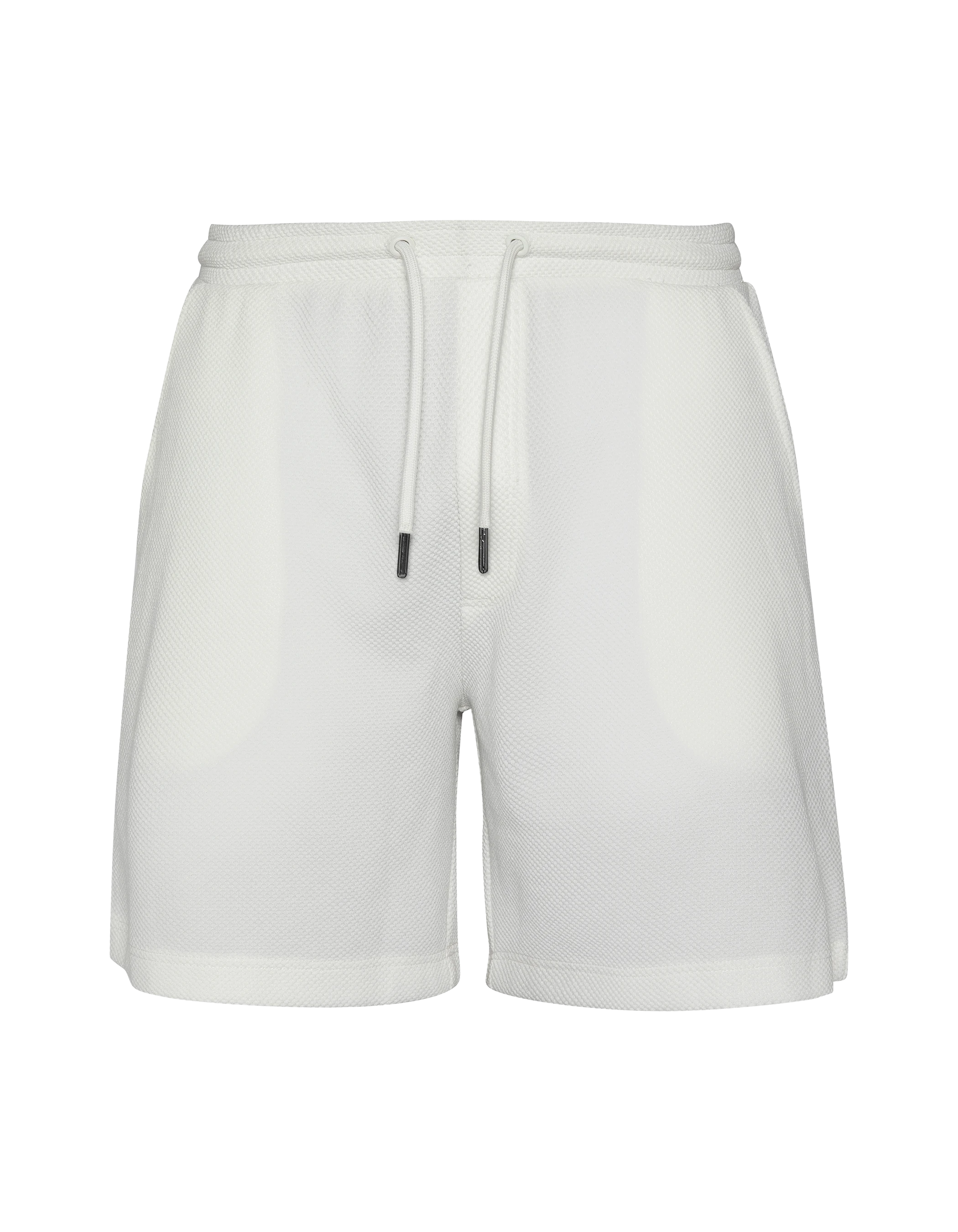 White shorts waffle knit-2