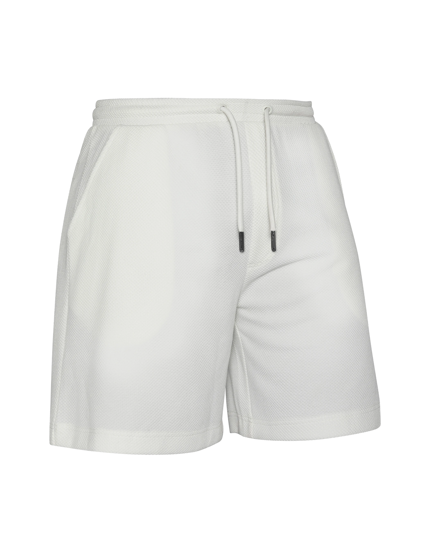 White shorts waffle knit