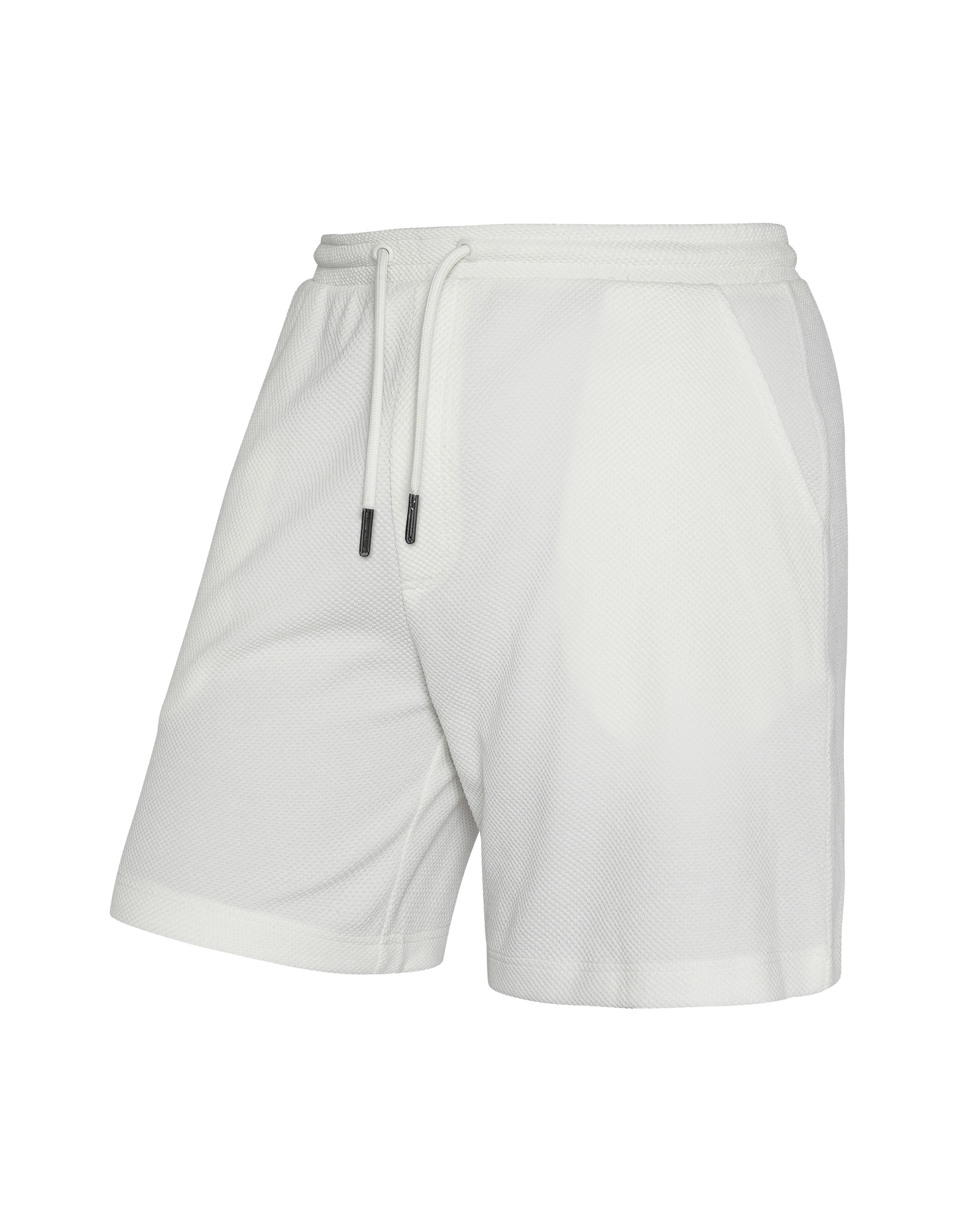 White shorts waffle knit