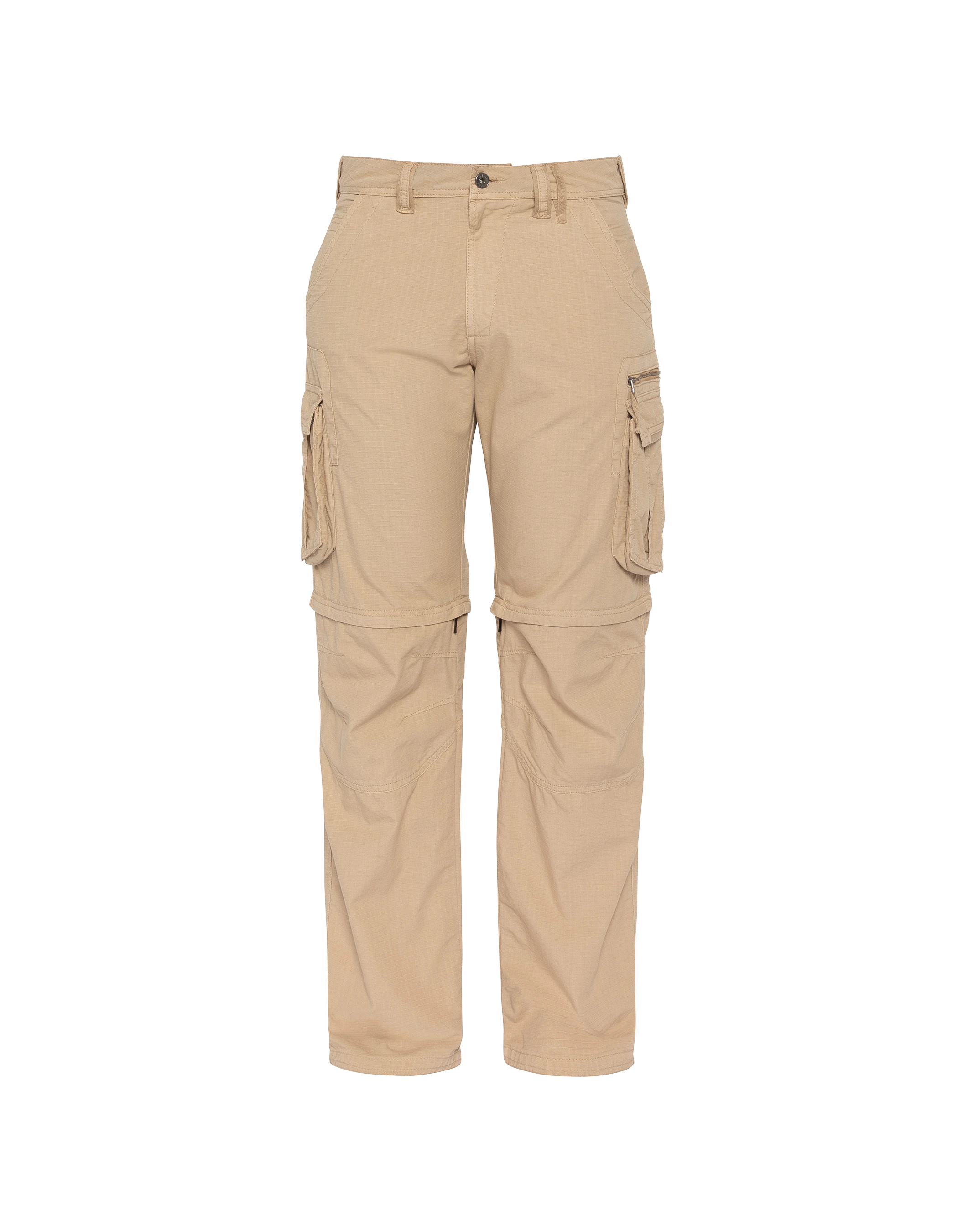 Beige 2 in 1 cargo pants-2