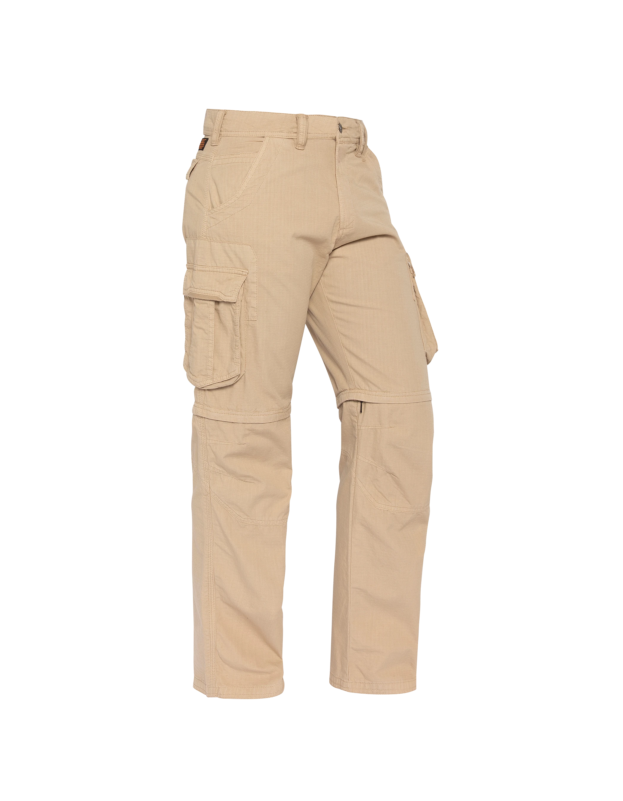 Beige 2 in 1 cargo pants-8