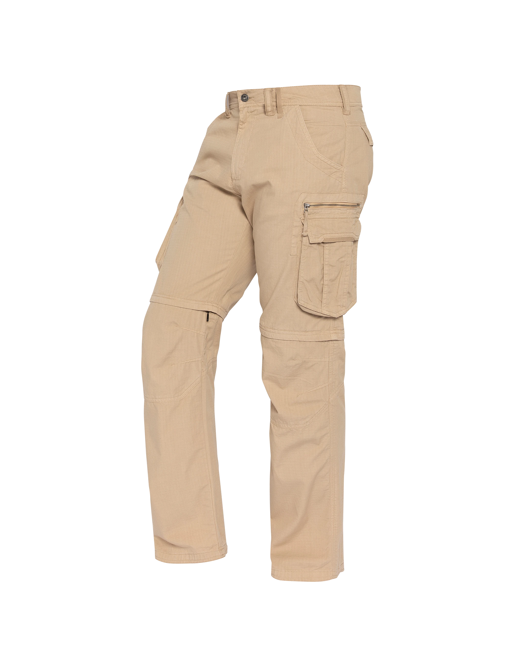 Beige 2 in 1 cargo pants-9