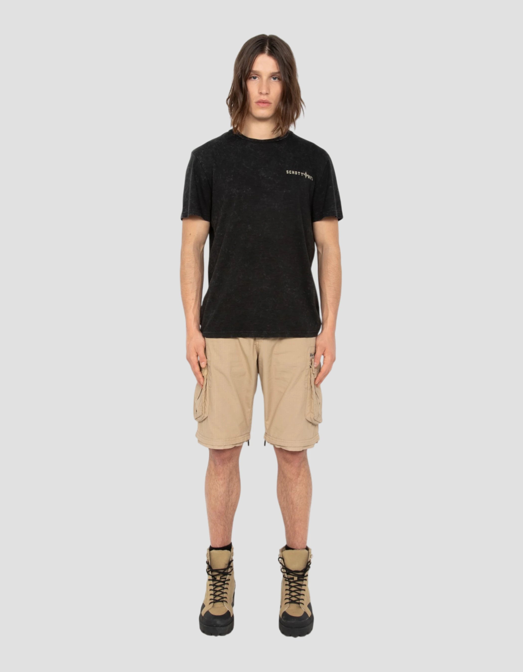 Beige 2 in 1 cargo pants-7