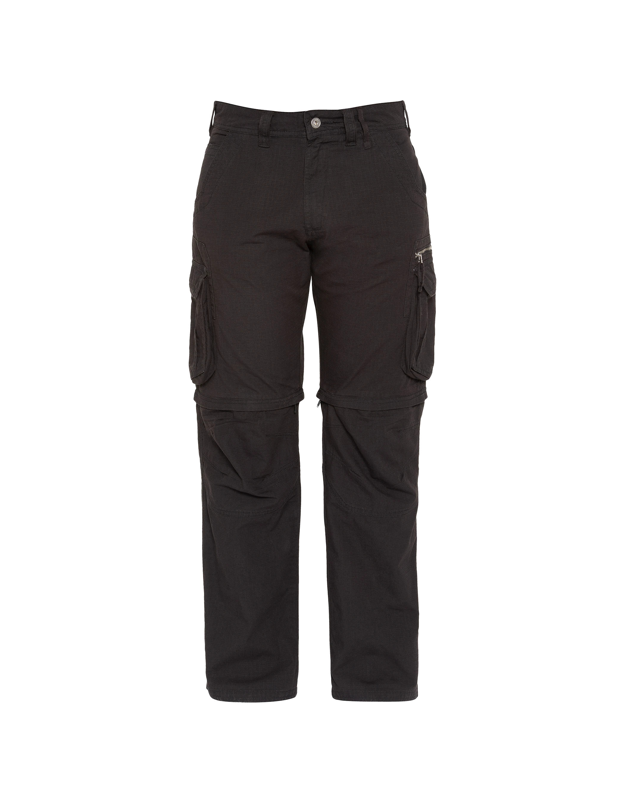 Schwarze 2-in-1-Cargohose-1