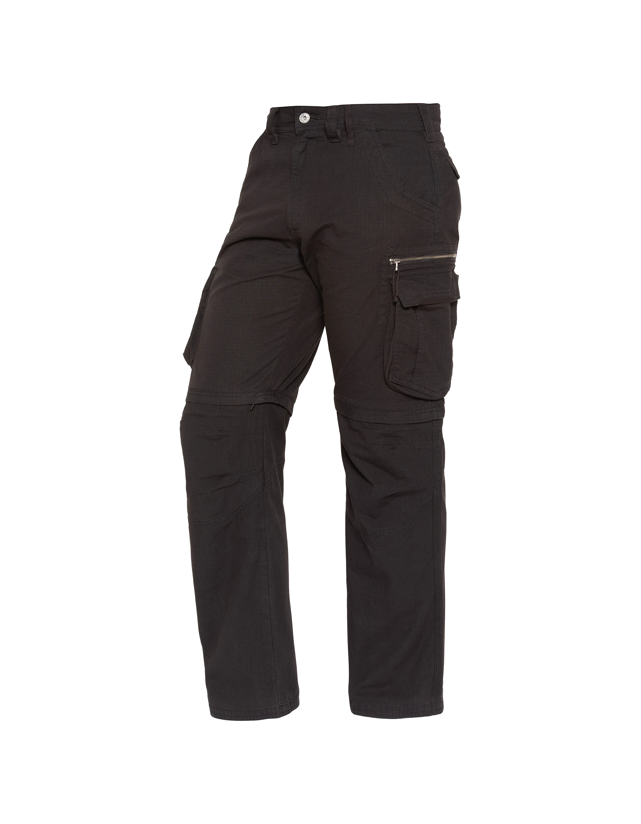 Schwarze 2-in-1-Cargohose-4