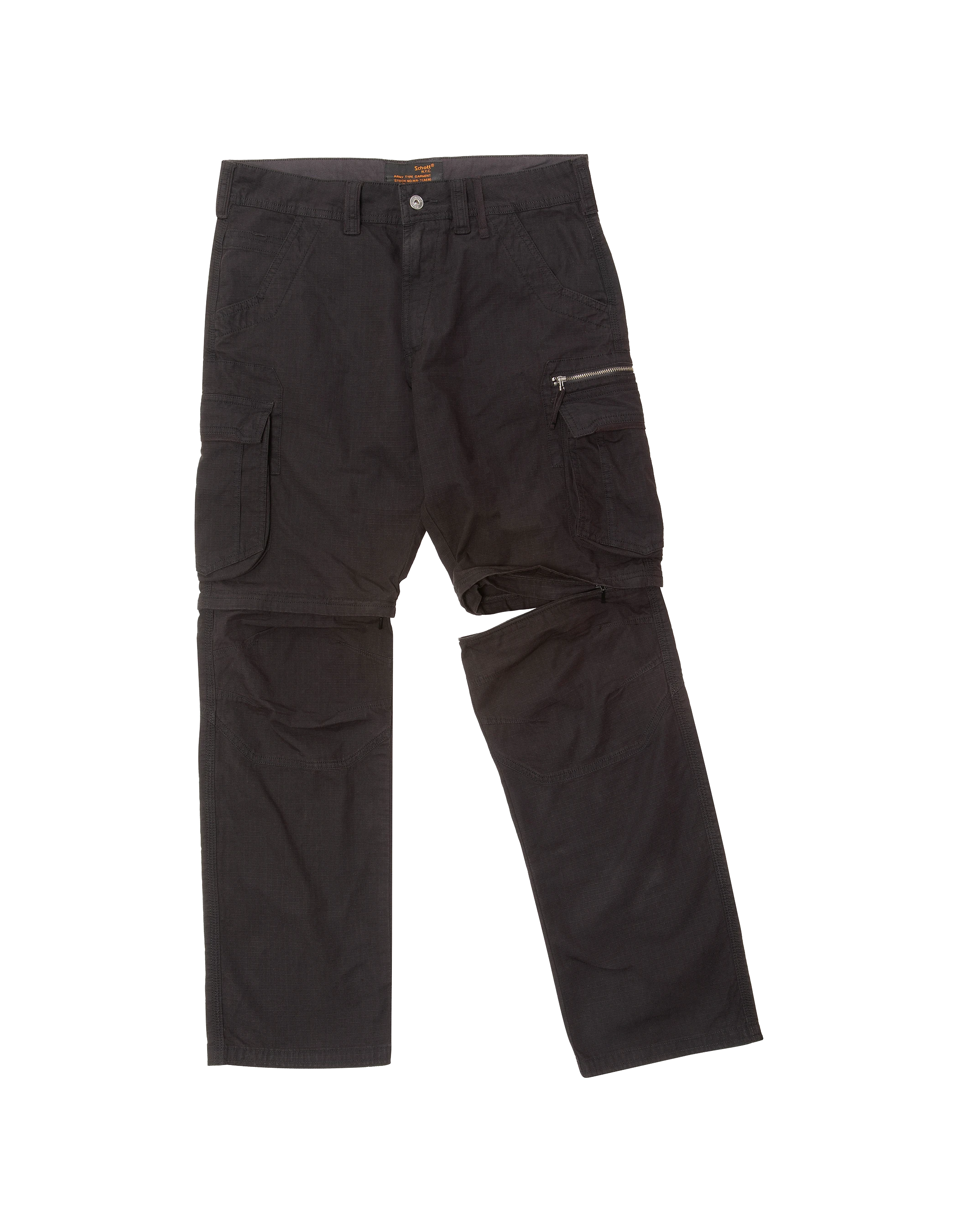 Schwarze 2-in-1-Cargohose-7