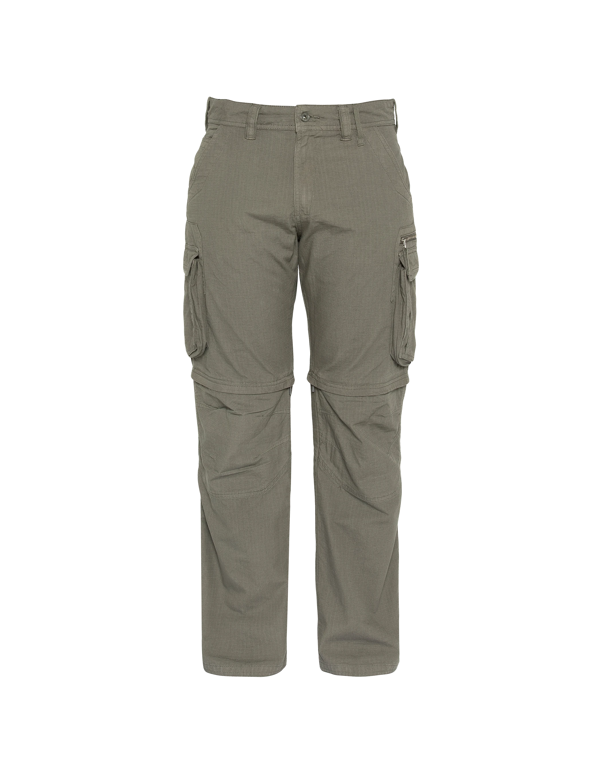 Grey/green 2-in-1 cargo pants-1