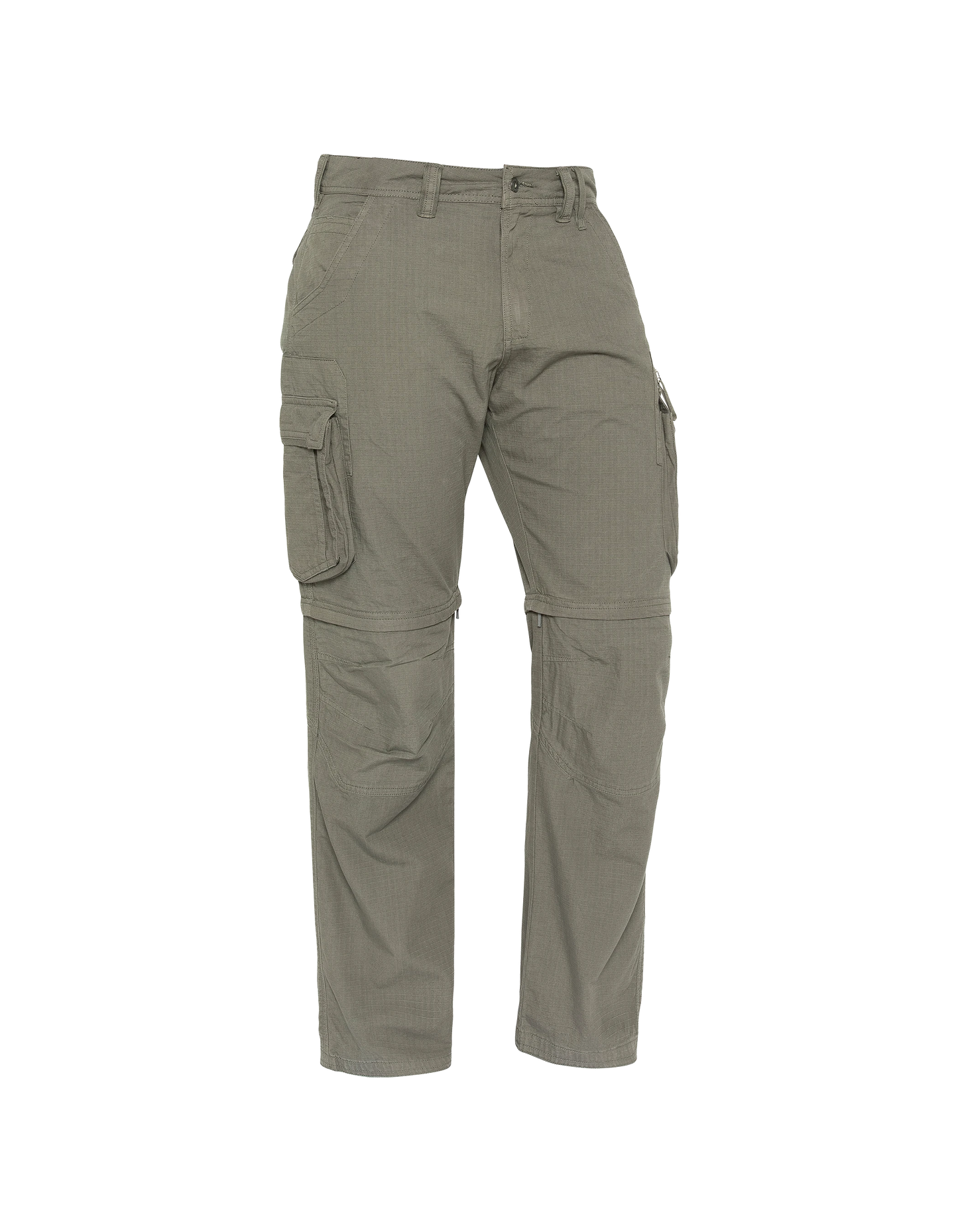 Grey/green 2-in-1 cargo pants
